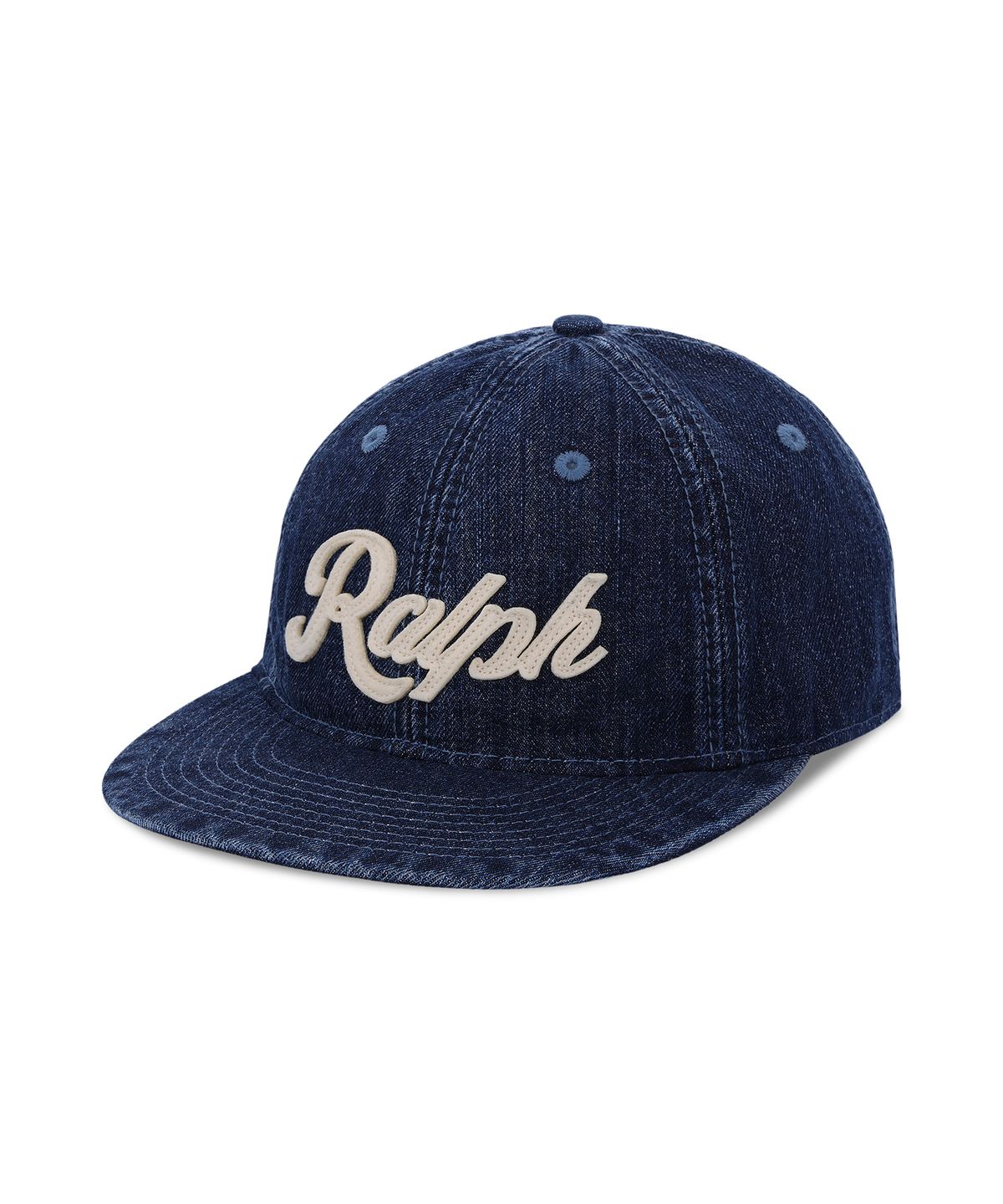폴로 랄프 로렌(POLO RALPH LAUREN) 랄프 로고 데님 볼 캡-네이비