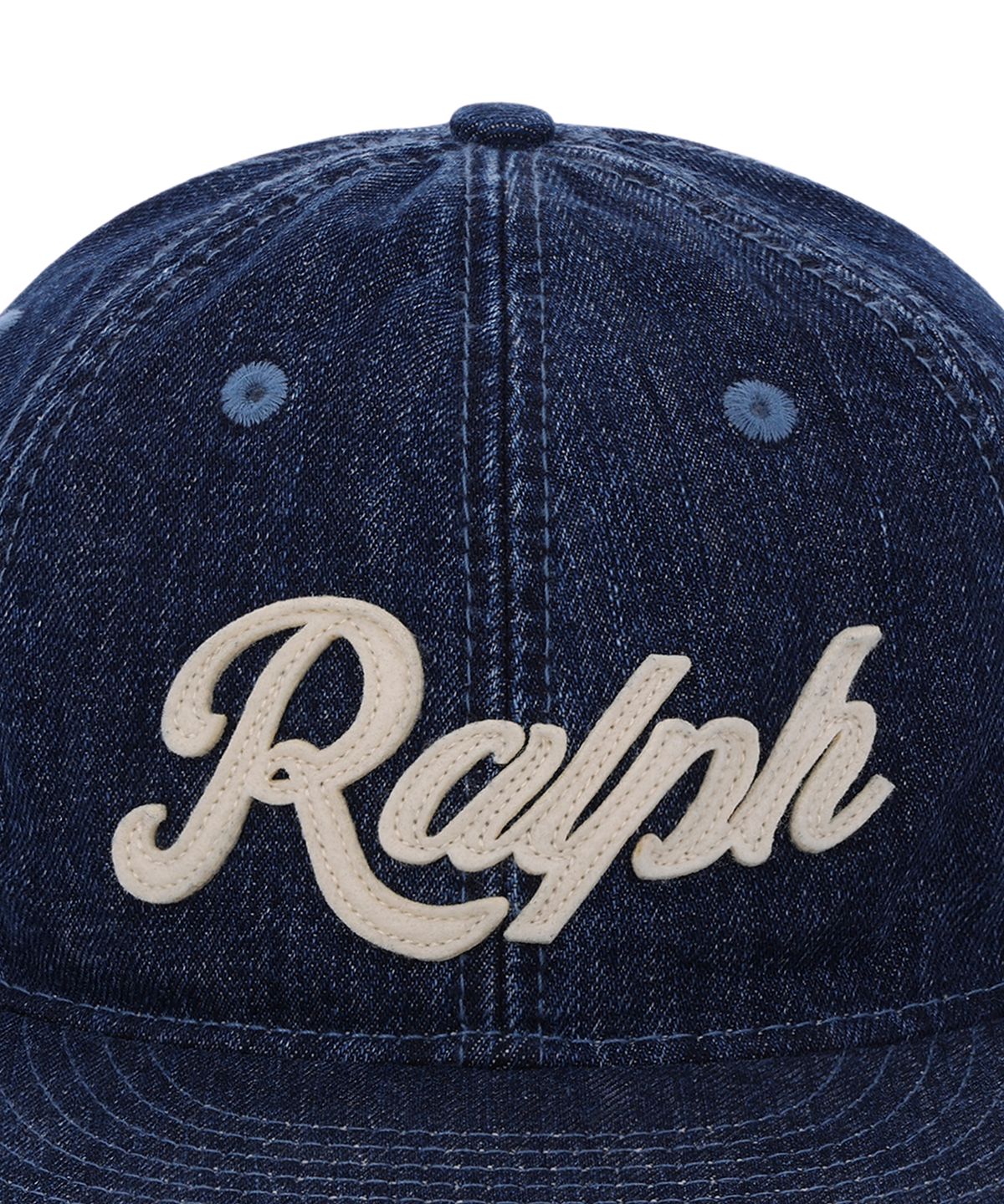폴로 랄프 로렌(POLO RALPH LAUREN) 랄프 로고 데님 볼 캡-네이비