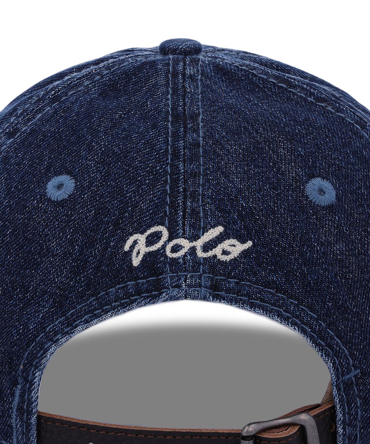 폴로 랄프 로렌(POLO RALPH LAUREN) 랄프 로고 데님 볼 캡-네이비