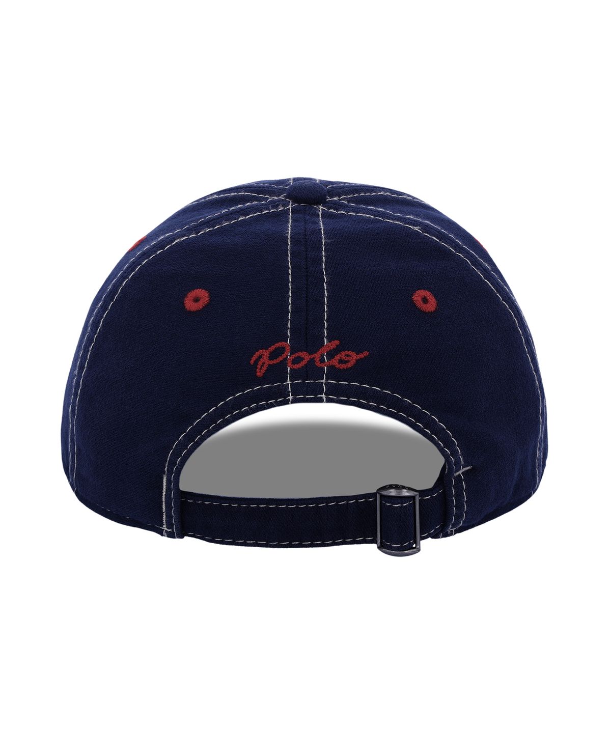 폴로 랄프 로렌(POLO RALPH LAUREN) 샤모아 레더 볼 캡-네이비