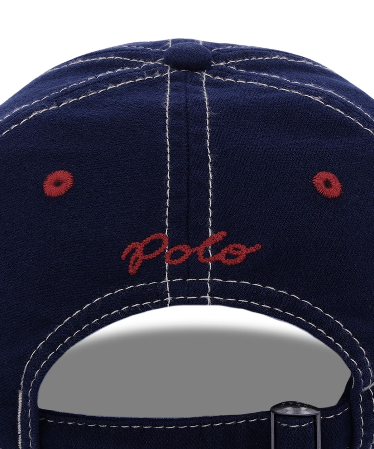 폴로 랄프 로렌(POLO RALPH LAUREN) 샤모아 레더 볼 캡-네이비