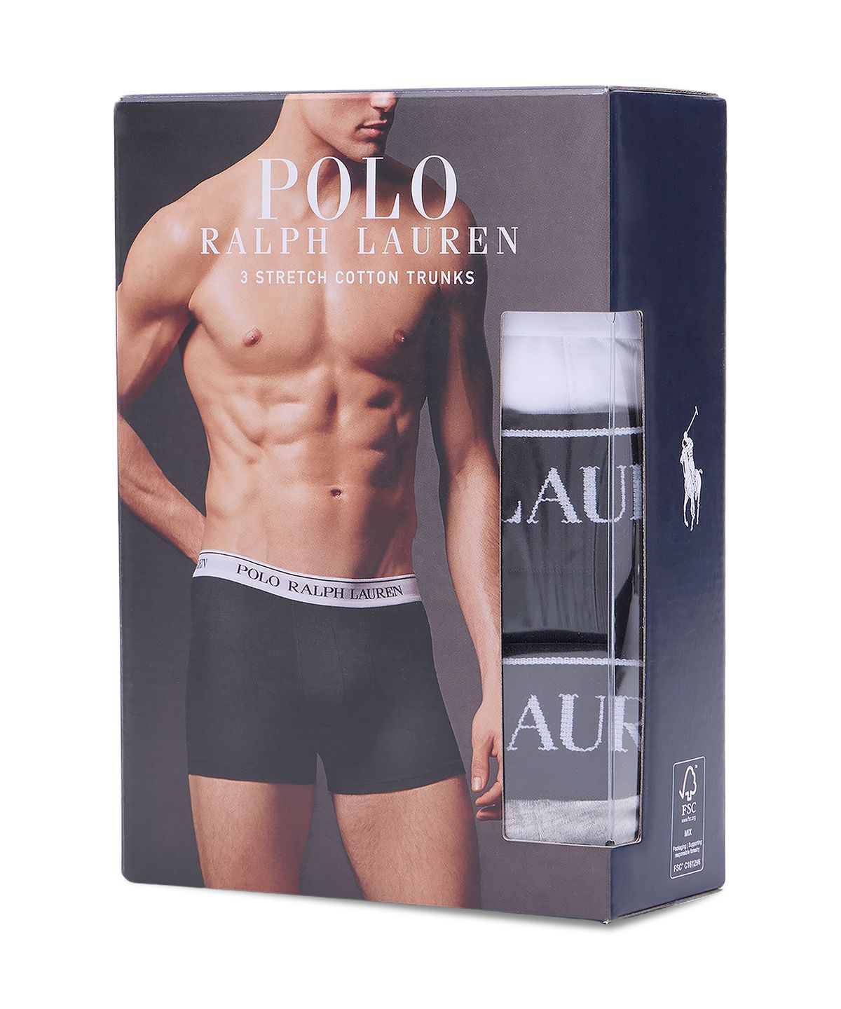 폴로 랄프 로렌(POLO RALPH LAUREN) 스트레치 코튼 트렁크 쓰리팩-멀티 컬러