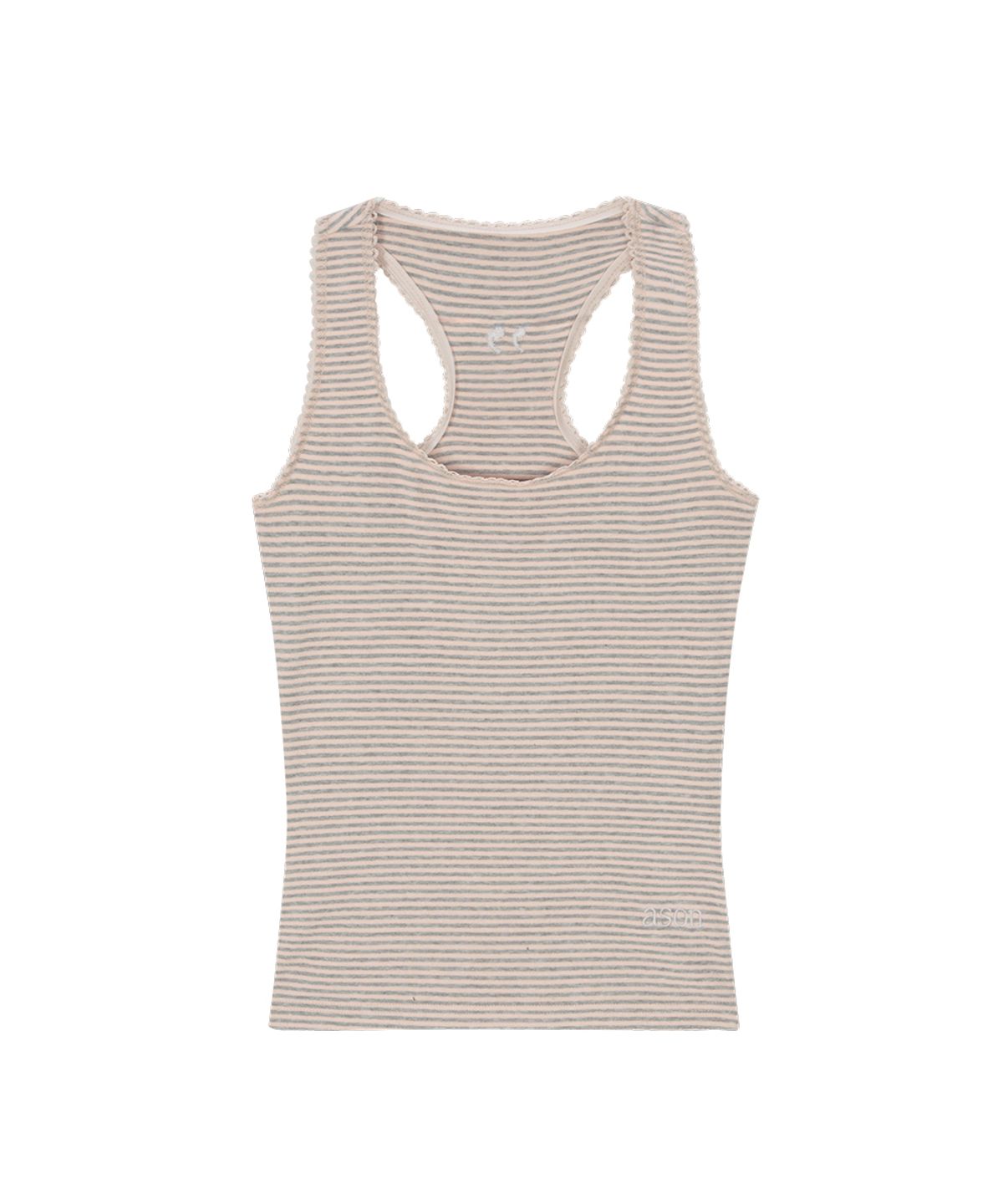 애즈온(ASON) RIPPLE STRIPE SLEEVELESS / PINK