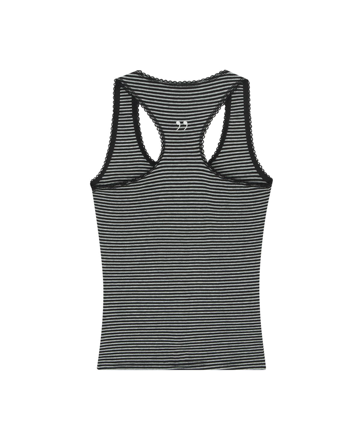 애즈온(ASON) RIPPLE STRIPE SLEEVELESS / BLACK