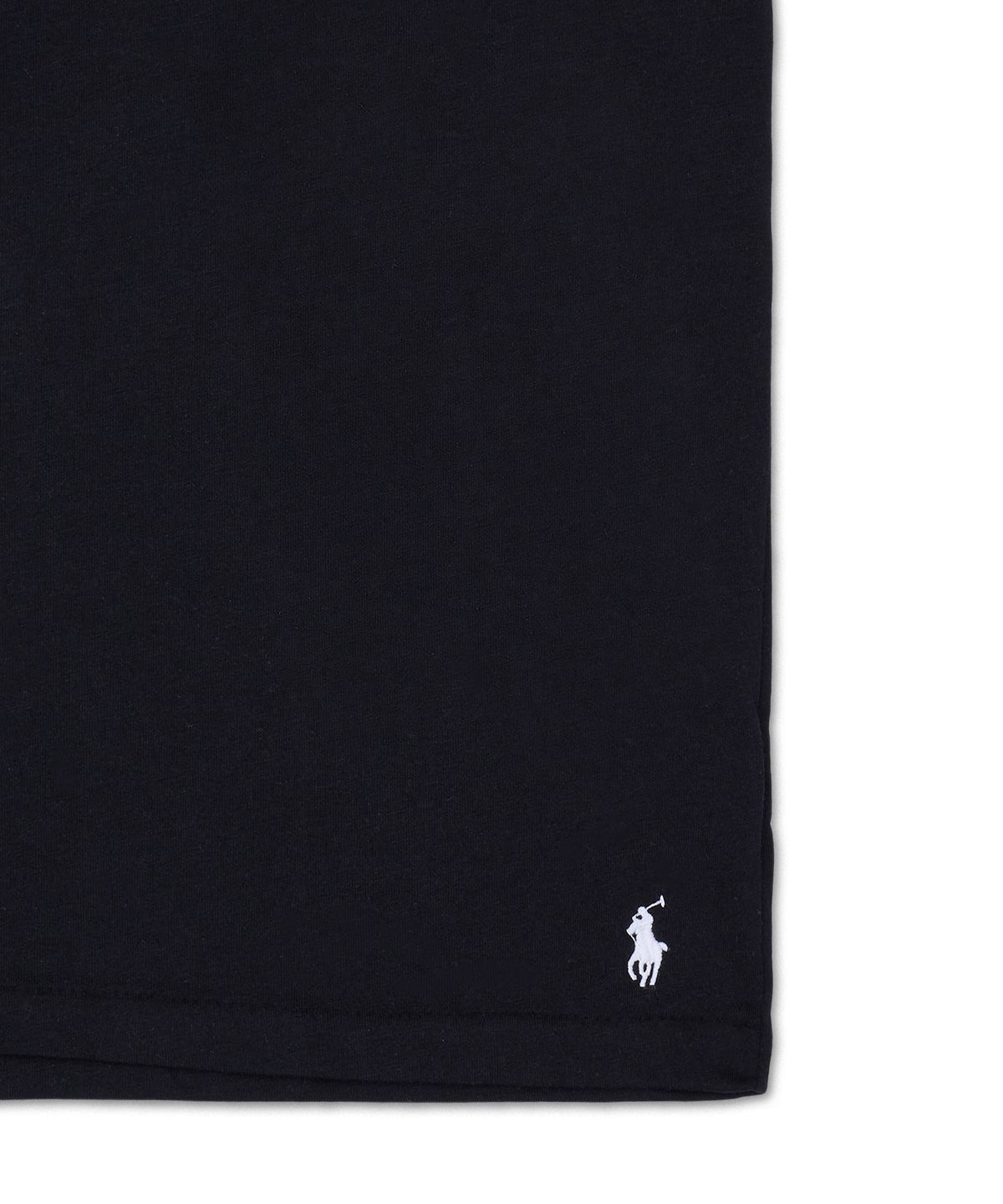 폴로 랄프 로렌(POLO RALPH LAUREN) 로고 코튼 저지 슬립 셔츠-블랙