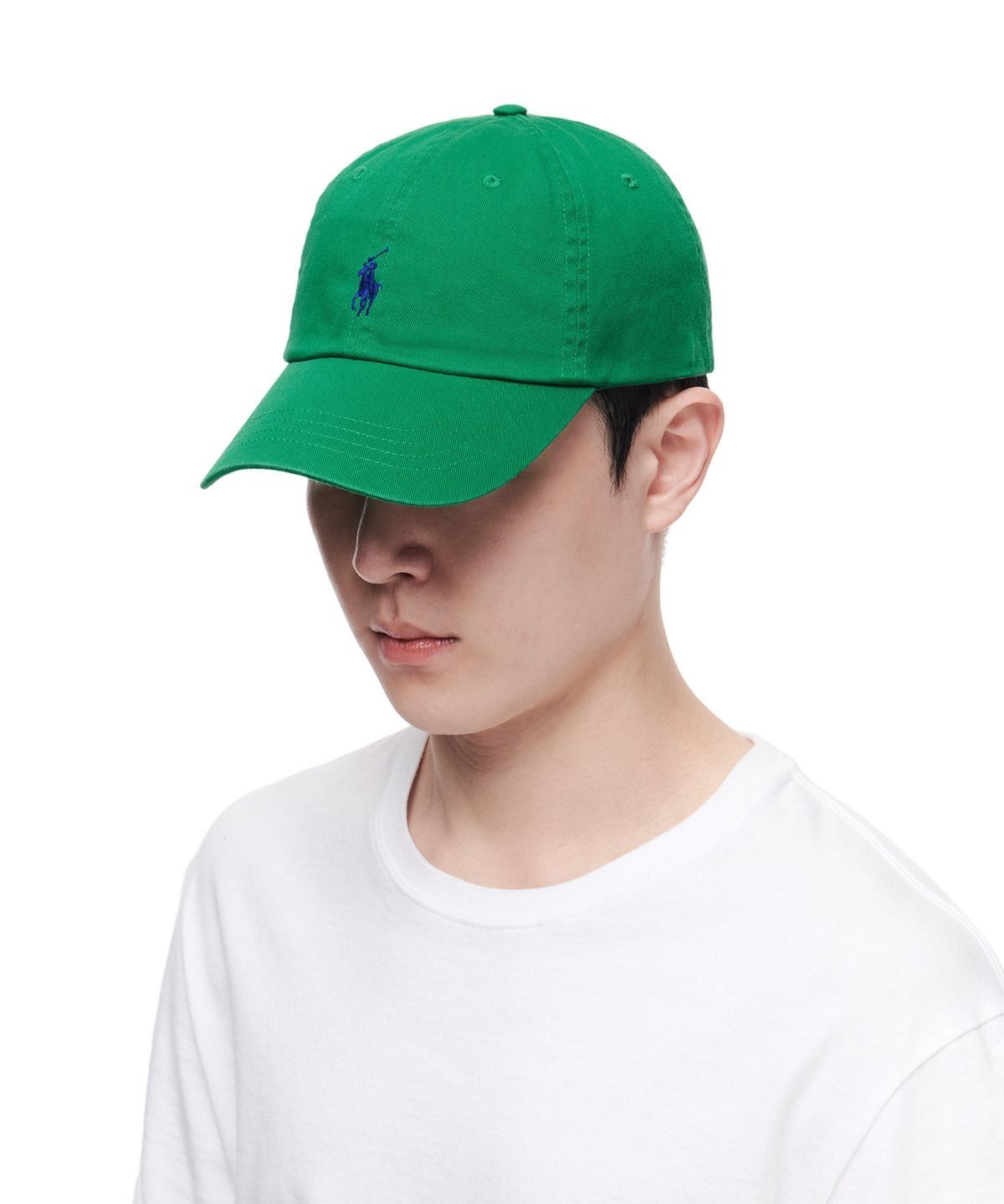 폴로 랄프 로렌(POLO RALPH LAUREN) 코튼 치노 베이스볼 캡-그린