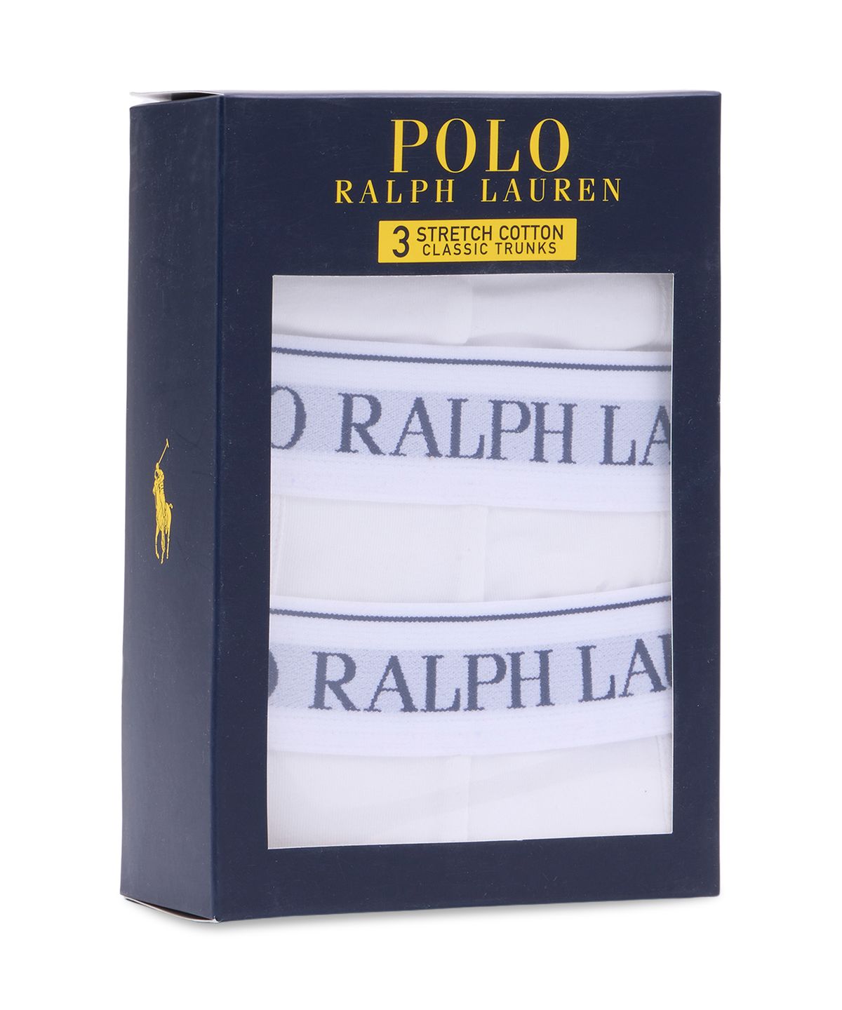 폴로 랄프 로렌(POLO RALPH LAUREN) 스트레치 코튼 트렁크 쓰리팩-화이트