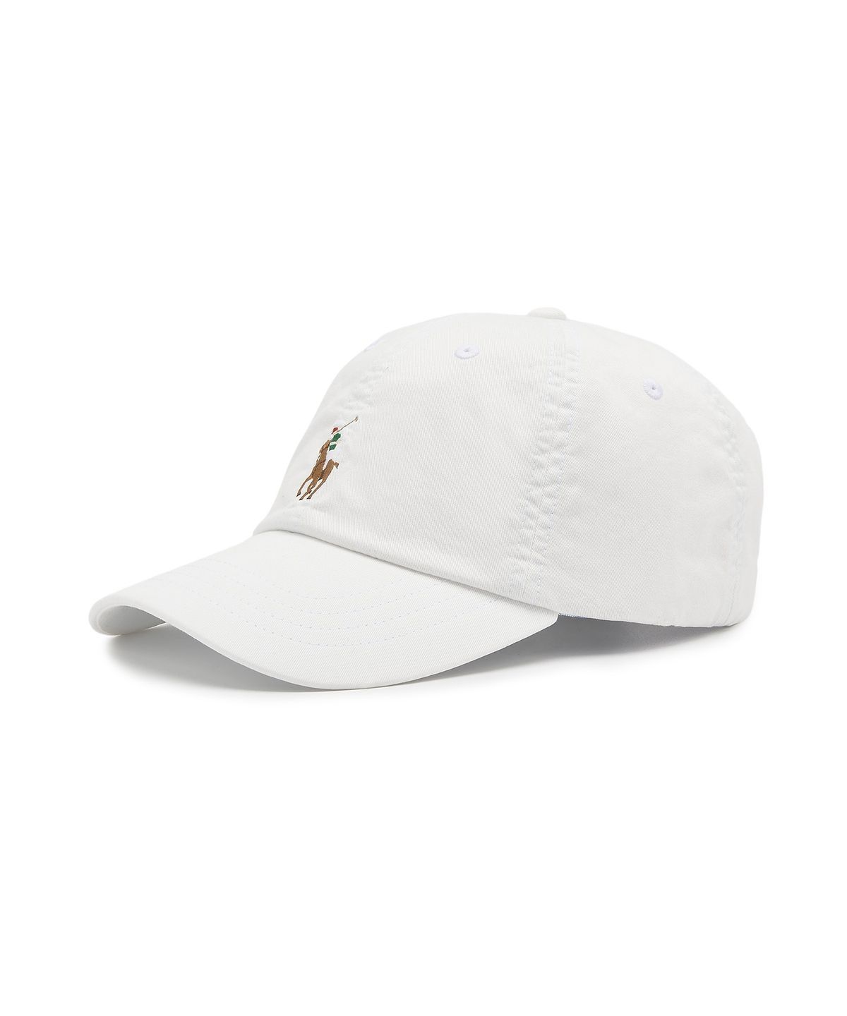 폴로 랄프 로렌(POLO RALPH LAUREN) 스트레치 코튼 트윌 볼 캡-화이트