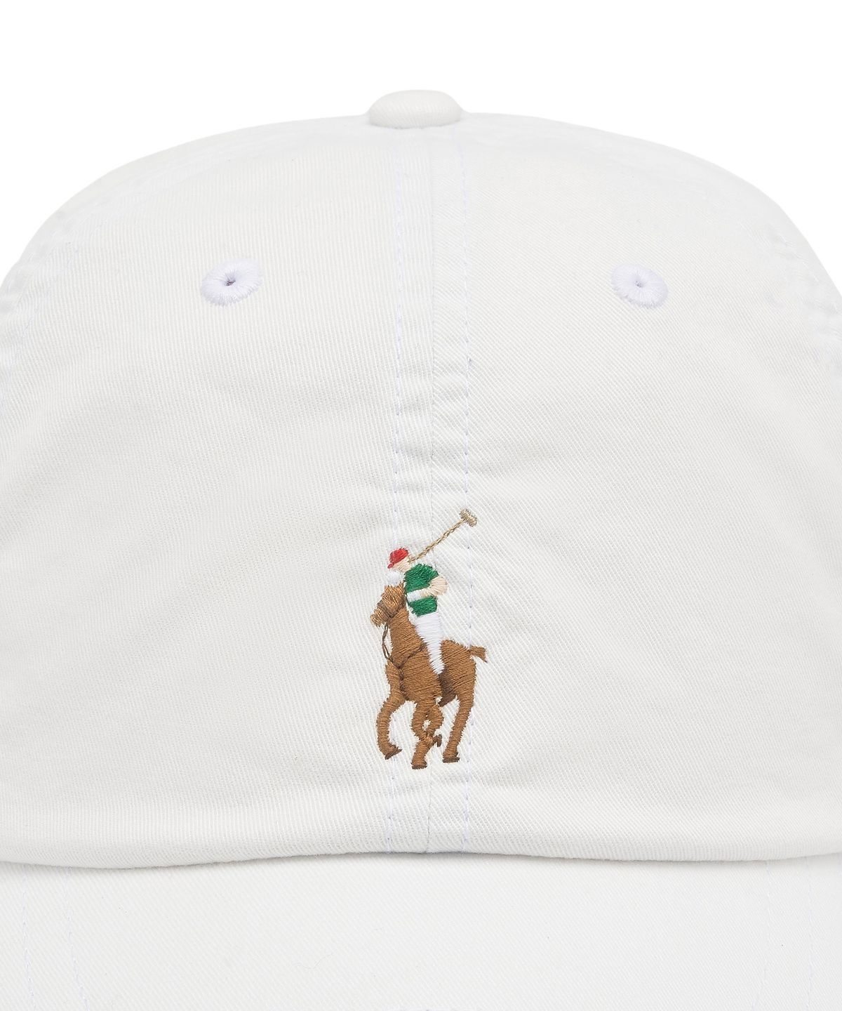폴로 랄프 로렌(POLO RALPH LAUREN) 스트레치 코튼 트윌 볼 캡-화이트
