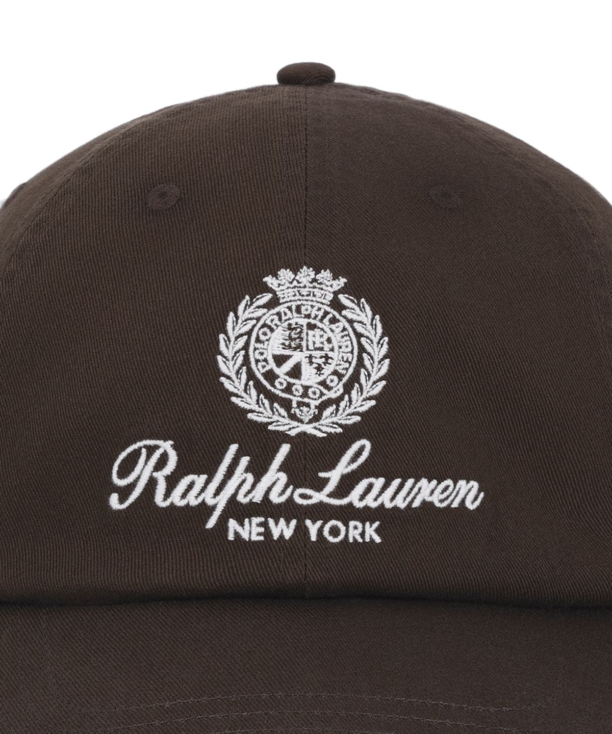 폴로 랄프 로렌(POLO RALPH LAUREN) 크레스트 임브로이더 트윌 볼 캡-다크 브라운