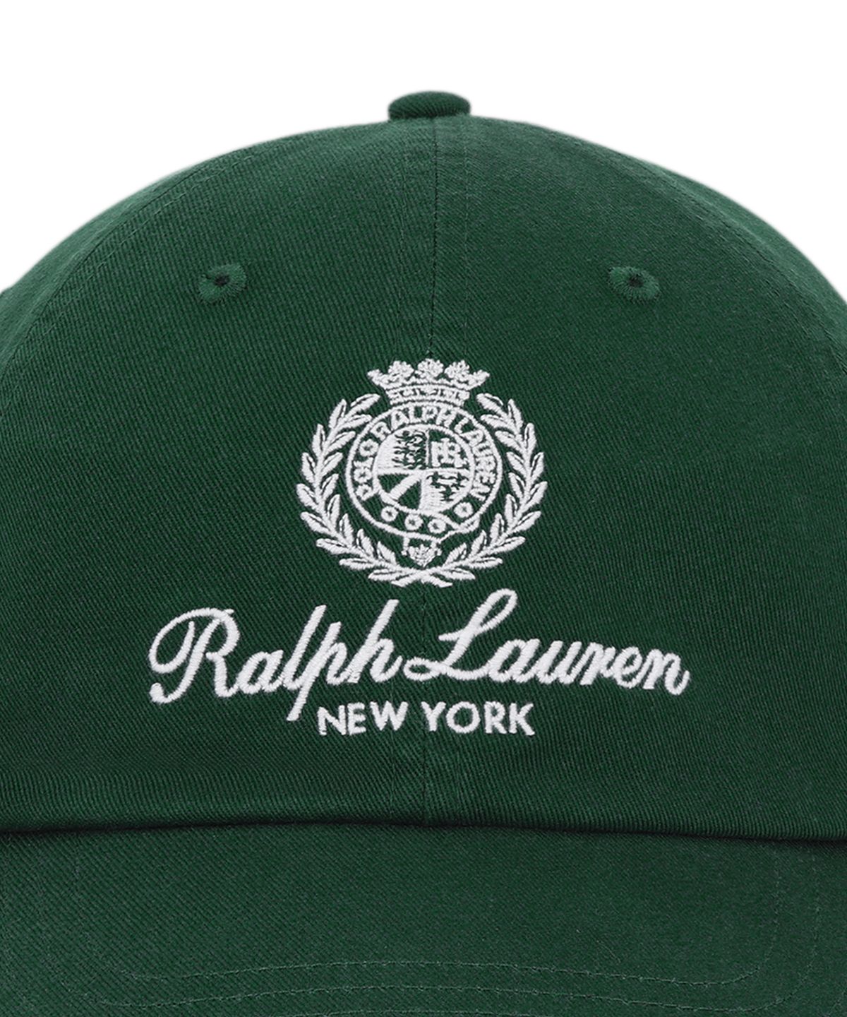 폴로 랄프 로렌(POLO RALPH LAUREN) 크레스트 임브로이더 트윌 볼 캡-그린