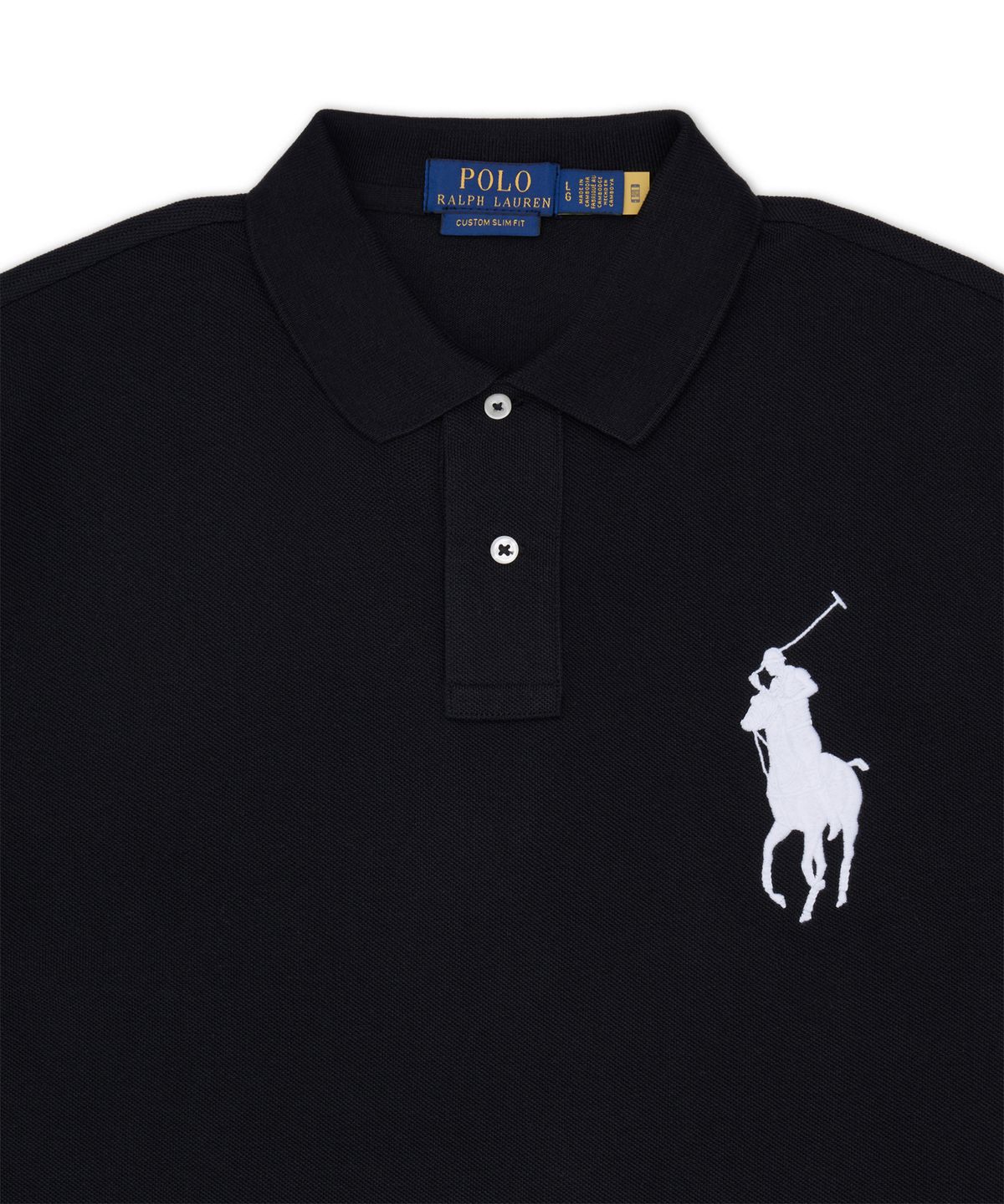 폴로 랄프 로렌(POLO RALPH LAUREN) 커스텀 슬림핏 메시 폴로-블랙