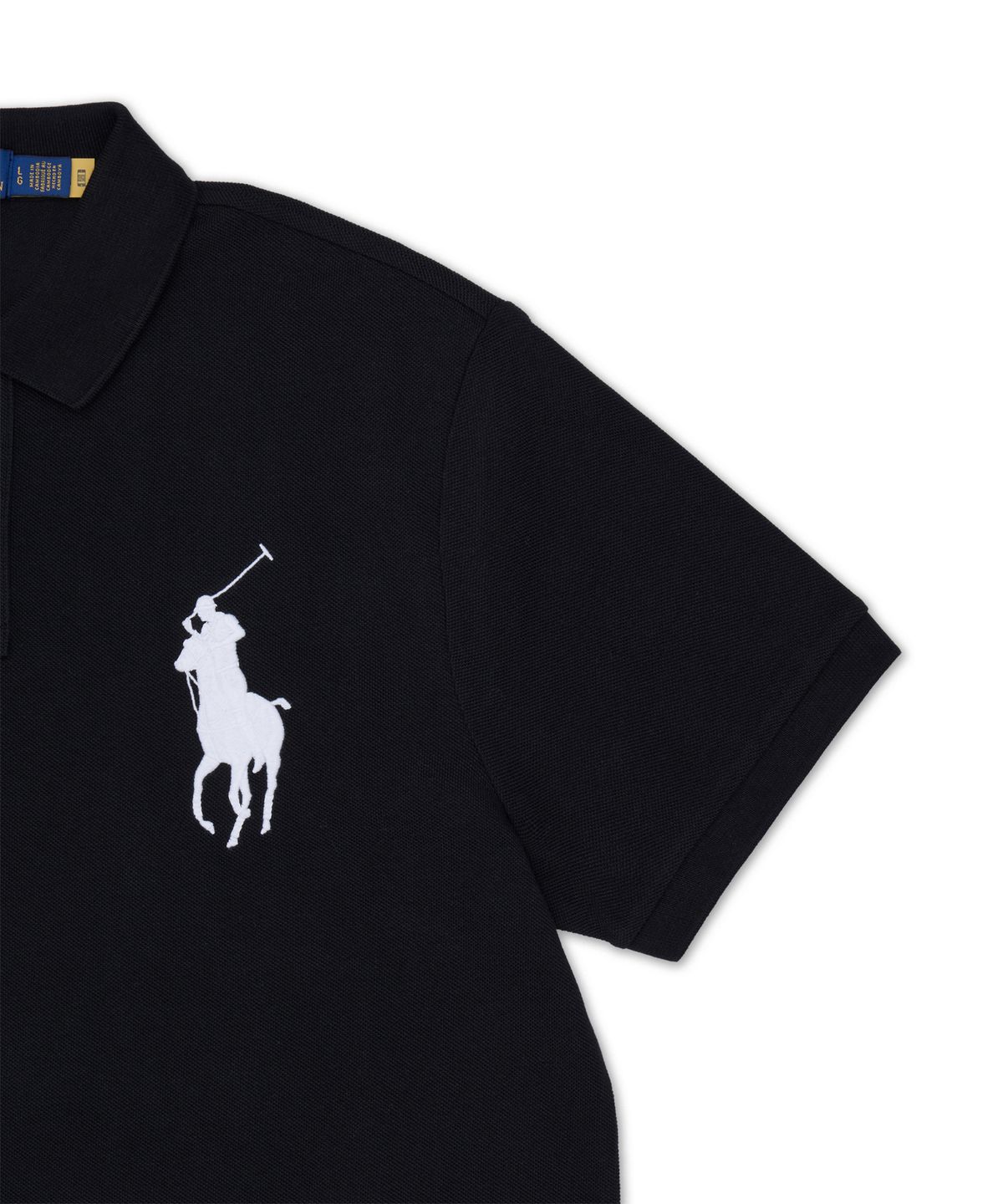 폴로 랄프 로렌(POLO RALPH LAUREN) 커스텀 슬림핏 메시 폴로-블랙
