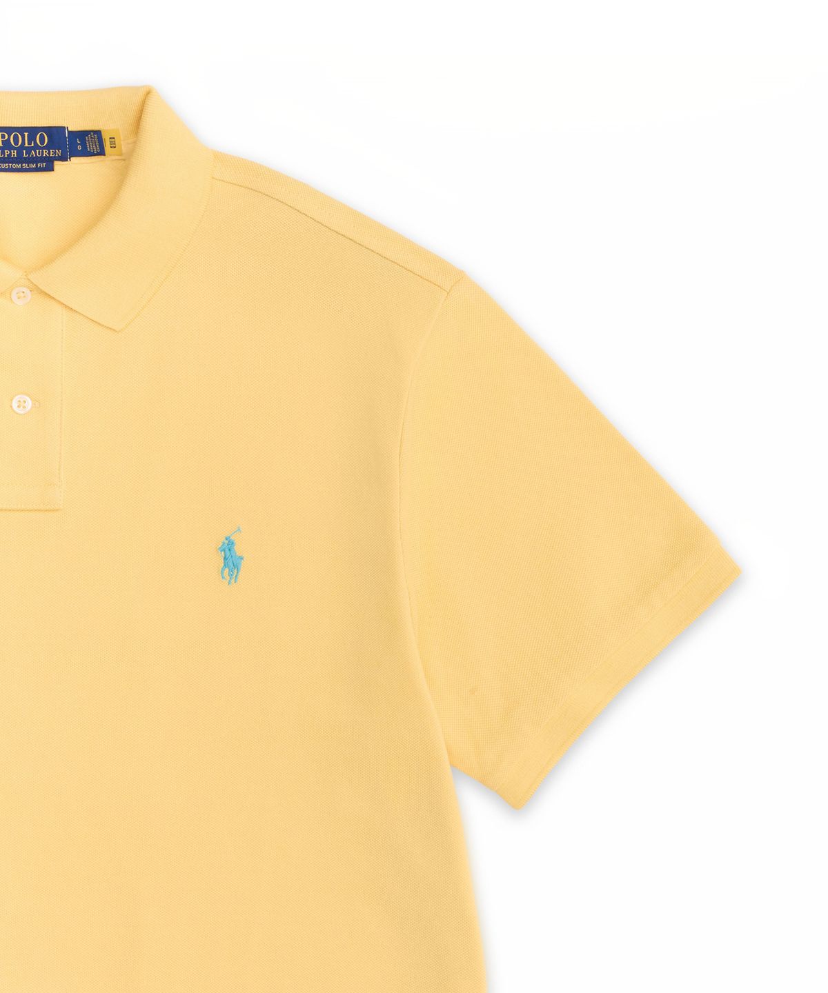 폴로 랄프 로렌(POLO RALPH LAUREN) 커스텀 슬림핏 메시 폴로 셔츠-옐로우