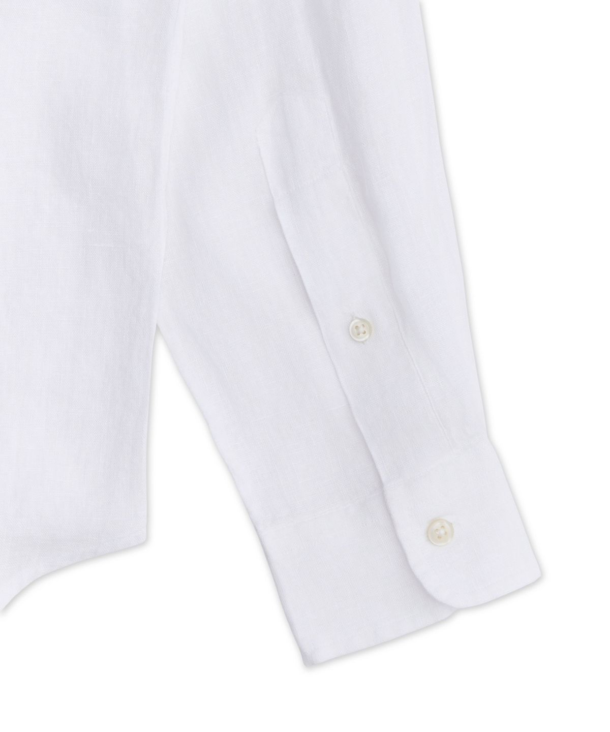 폴로 랄프 로렌(POLO RALPH LAUREN) 커스텀핏 리넨 셔츠-화이트
