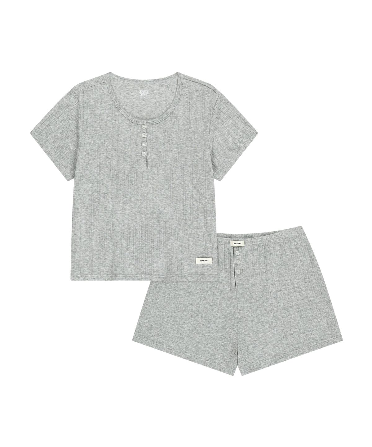 마리떼 프랑소와 저버(MARITHÉ + FRANҪOIS GIRBAUD) UNDERWEAR W POINTELLE LOUNGE SET heather gray