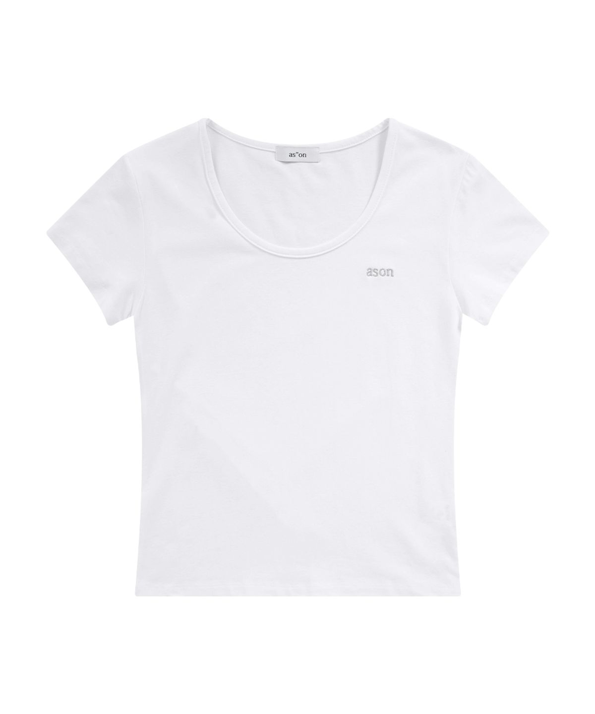 애즈온(ASON) PLAIN SLIM TEE / WHITE