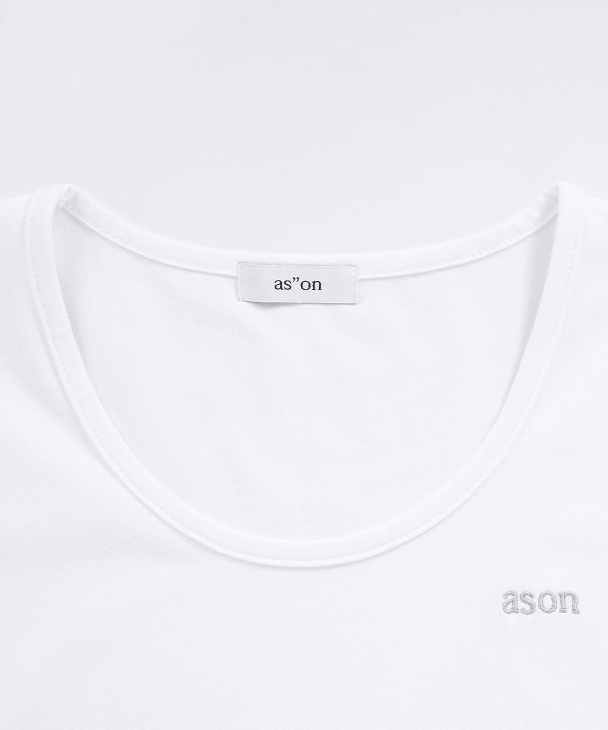 애즈온(ASON) PLAIN SLIM TEE / WHITE