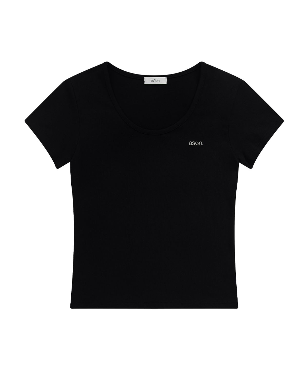 애즈온(ASON) PLAIN SLIM TEE / BLACK