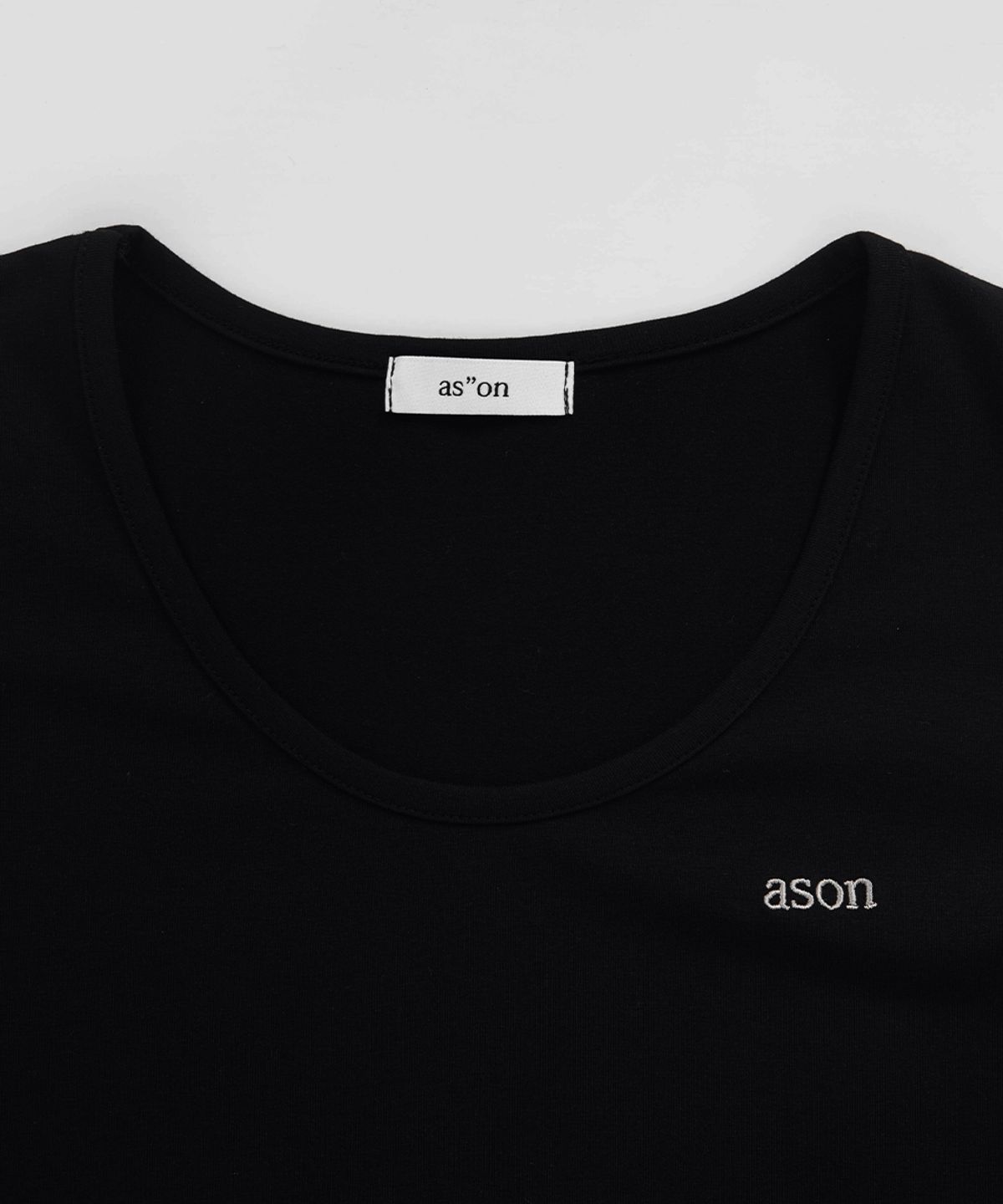 애즈온(ASON) PLAIN SLIM TEE / BLACK