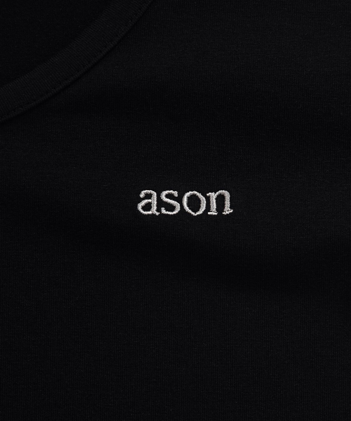 애즈온(ASON) PLAIN SLIM TEE / BLACK
