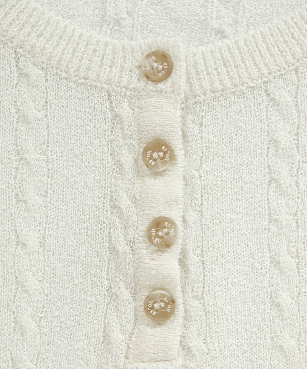 애즈온(ASON) MISTY CABLE KNIT / IVORY