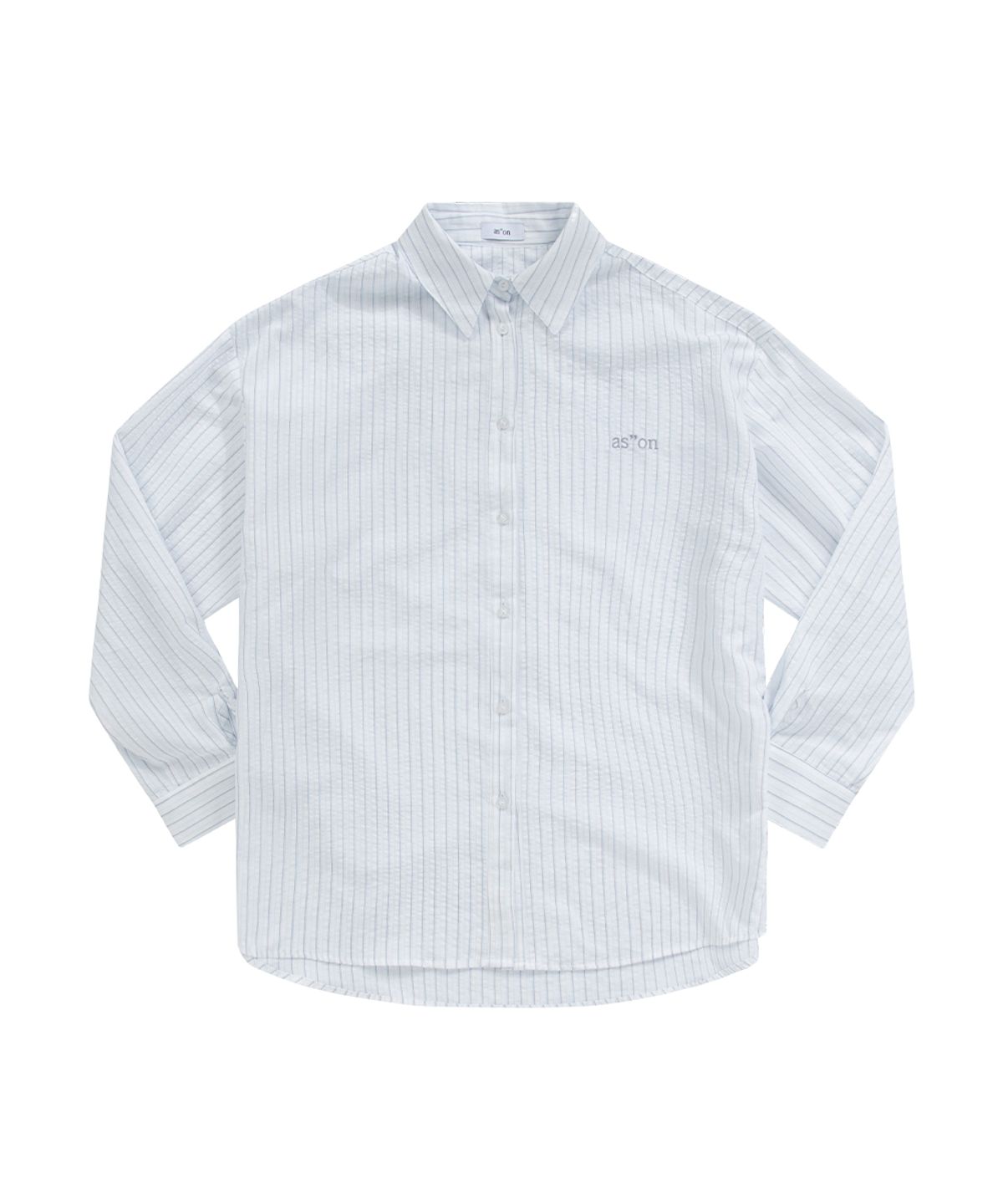 애즈온(ASON) LAVE STRIPE SHIRT / LIGHT BLUE