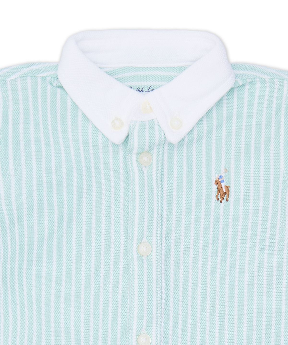 폴로 랄프 로렌 칠드런(POLO RALPH LAUREN CHILDREN) 스트라이프 니트 옥스포드 쇼트올-그린