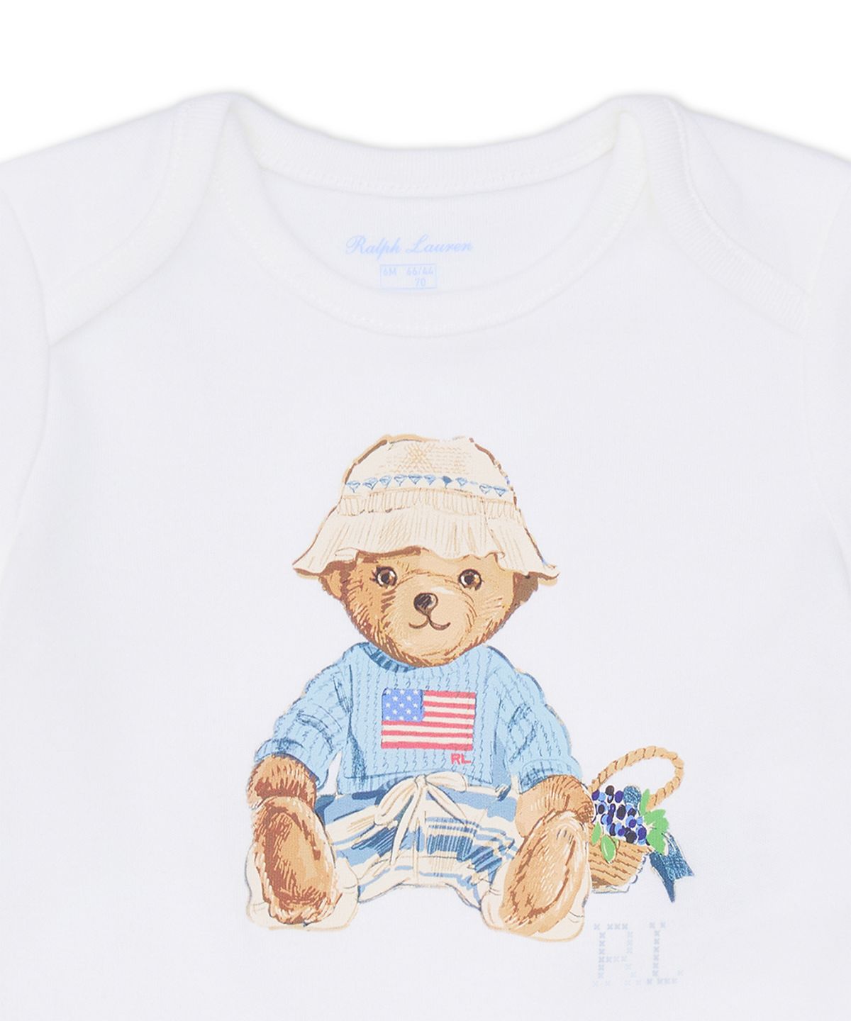 폴로 랄프 로렌 칠드런(POLO RALPH LAUREN CHILDREN) 폴로 베어 코튼 바디수트 투팩-핑크