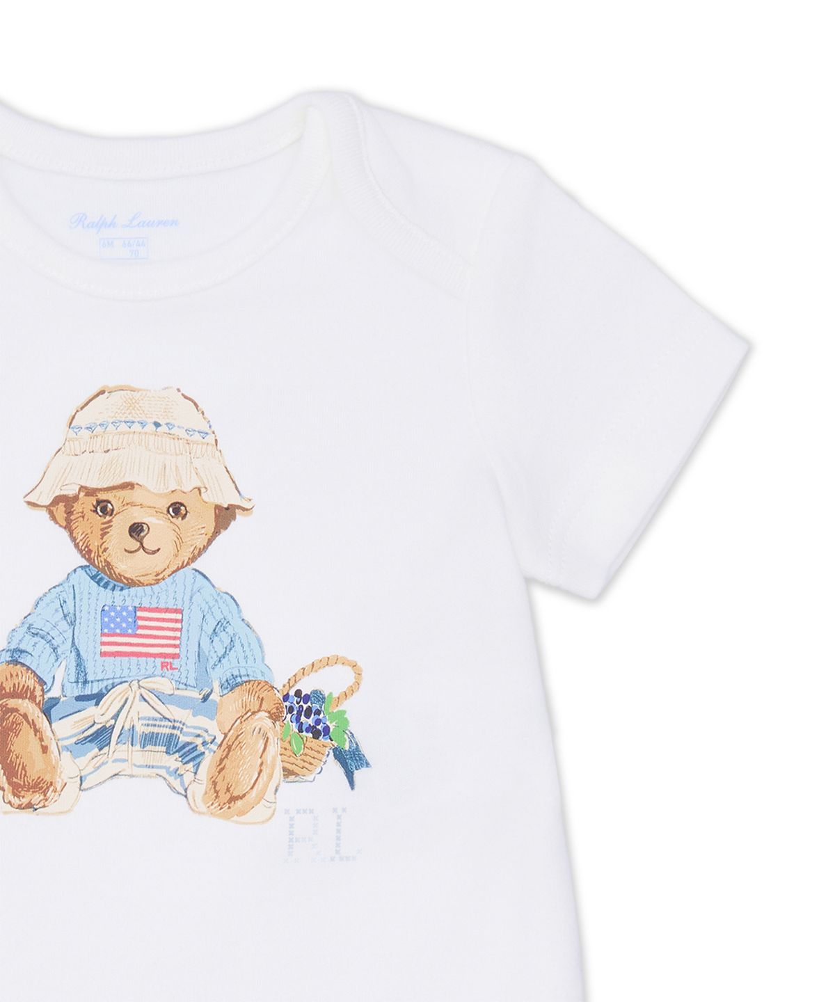 폴로 랄프 로렌 칠드런(POLO RALPH LAUREN CHILDREN) 폴로 베어 코튼 바디수트 투팩-핑크
