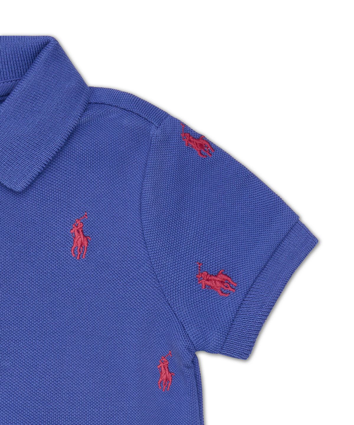 폴로 랄프 로렌 칠드런(POLO RALPH LAUREN CHILDREN) 폴로 포니 코튼 메시 폴로 쇼트올-멀티 컬러