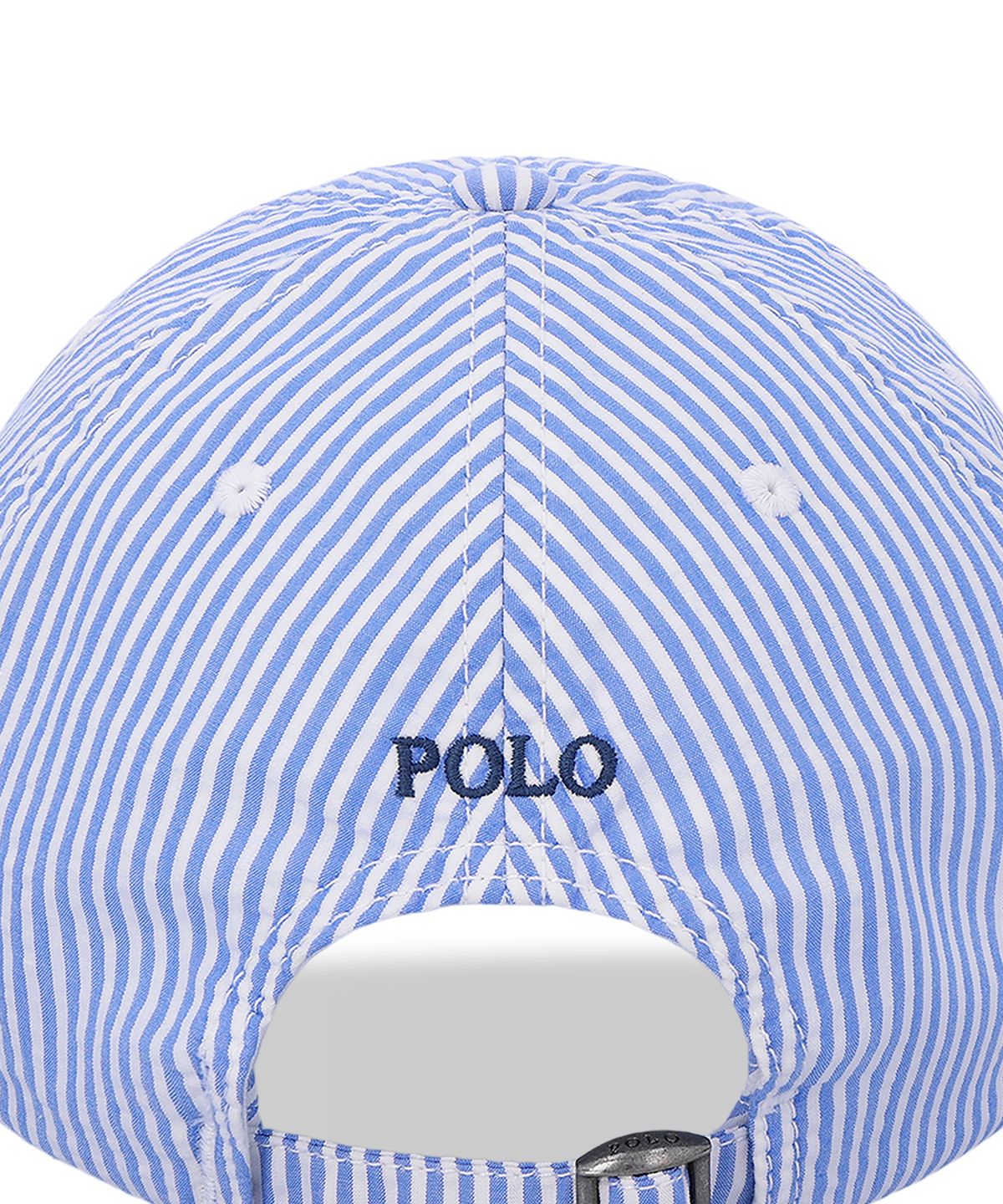폴로 랄프 로렌 칠드런(POLO RALPH LAUREN CHILDREN) 스트라이프 코튼 시어서커 볼 캡-블루