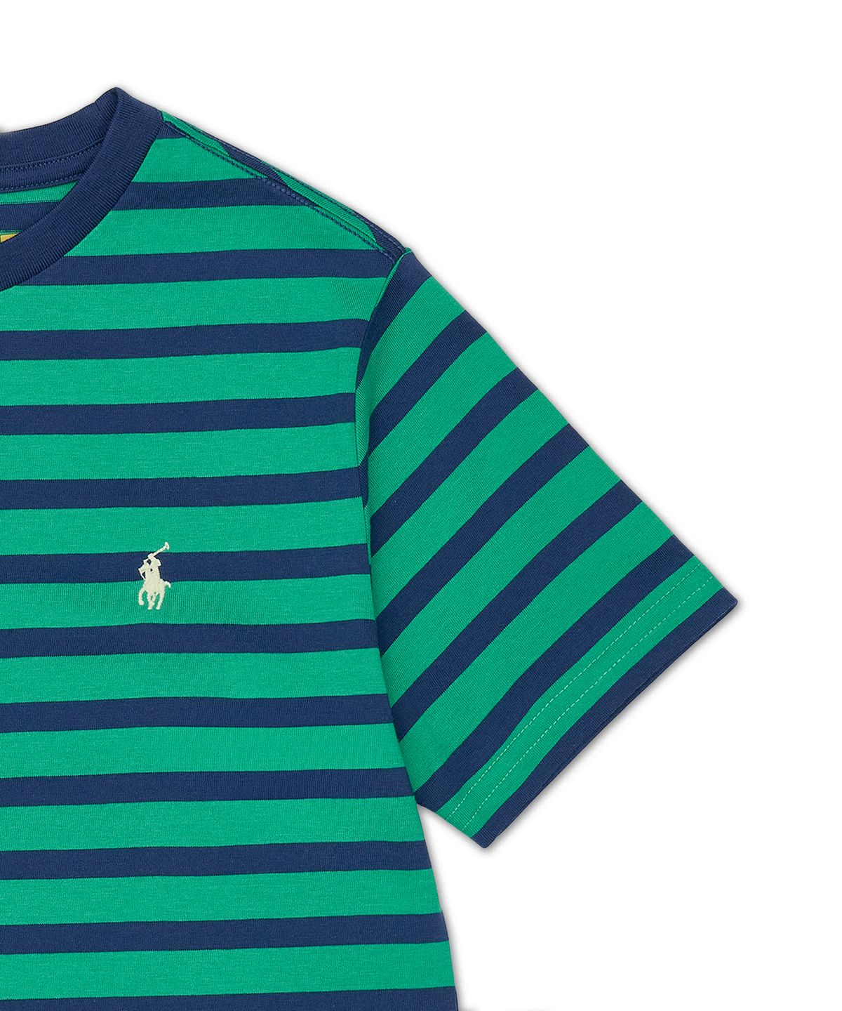폴로 랄프 로렌 칠드런(POLO RALPH LAUREN CHILDREN) 스트라이프 코튼 저지 티-그린