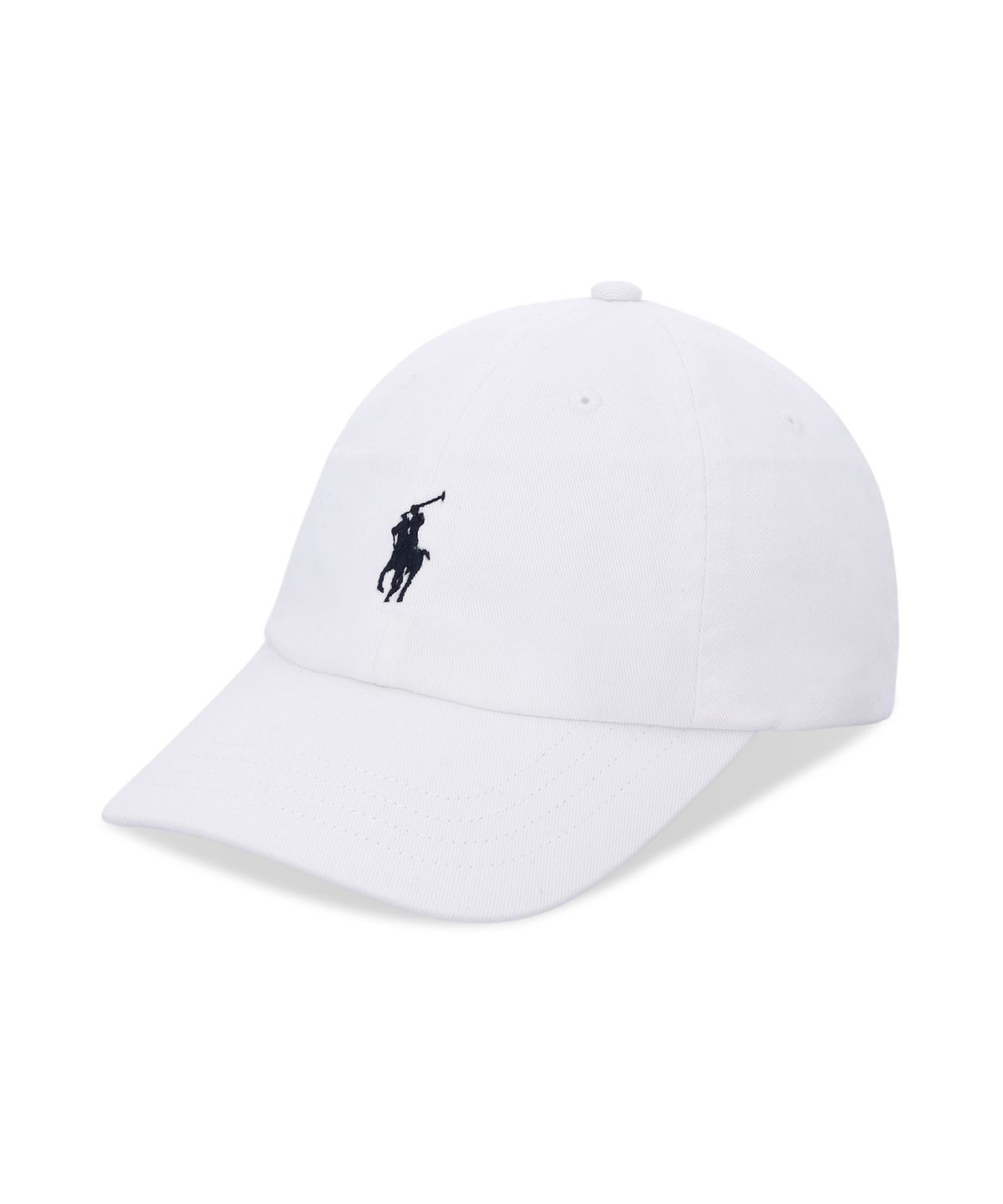 폴로 랄프 로렌 칠드런(POLO RALPH LAUREN CHILDREN) 아이코닉 코튼 치노 볼 캡-화이트