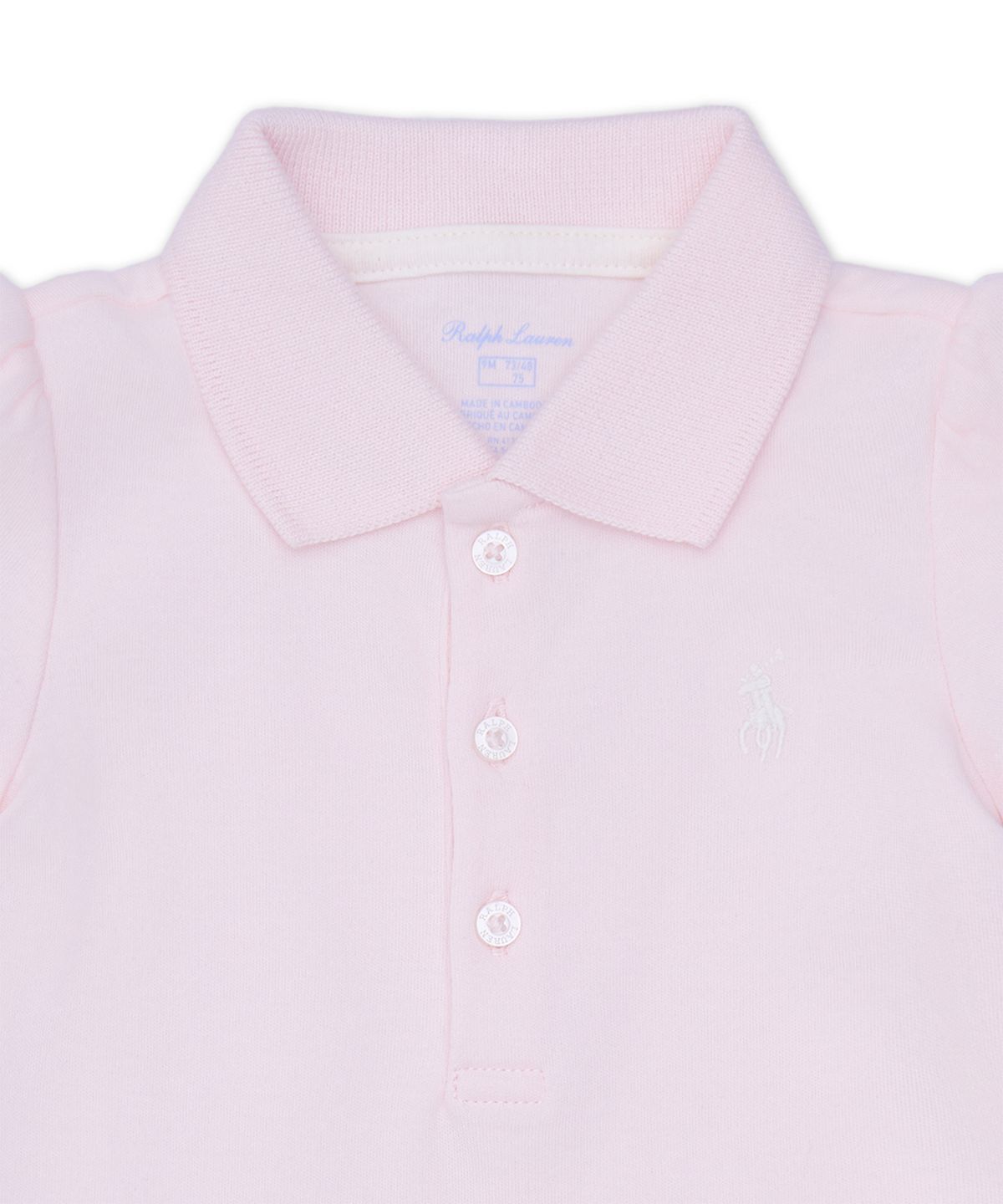 폴로 랄프 로렌 칠드런(POLO RALPH LAUREN CHILDREN) 러플 폴로 드레스 블루머-핑크