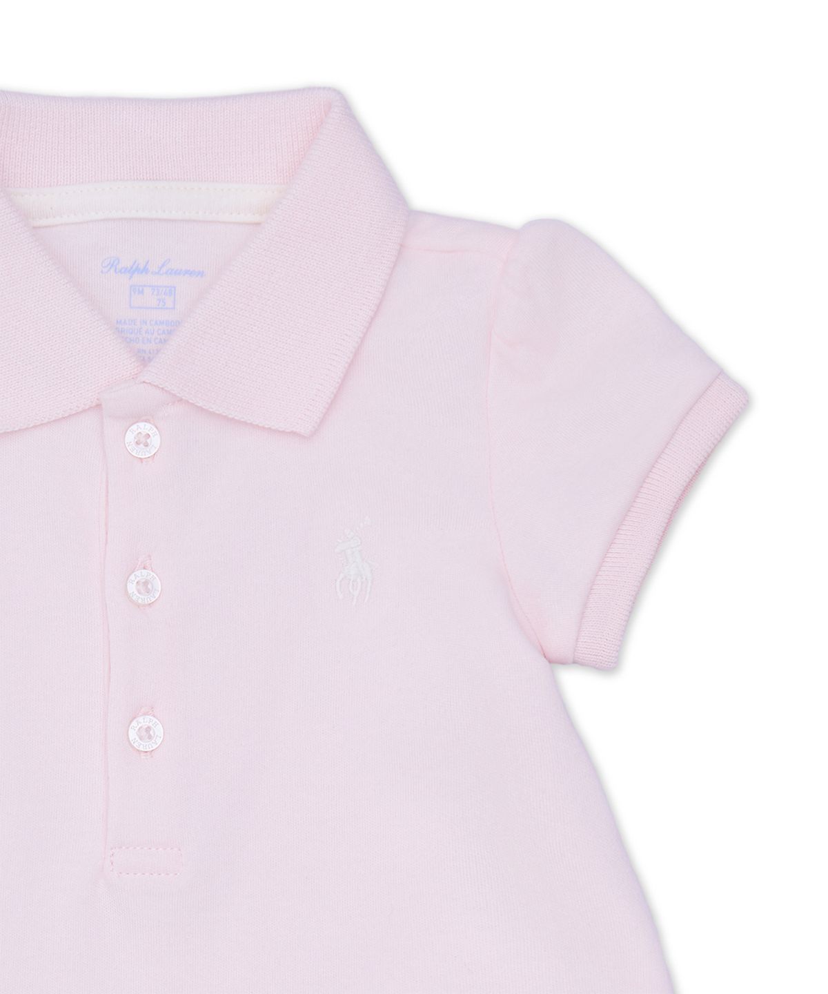 폴로 랄프 로렌 칠드런(POLO RALPH LAUREN CHILDREN) 러플 폴로 드레스 블루머-핑크