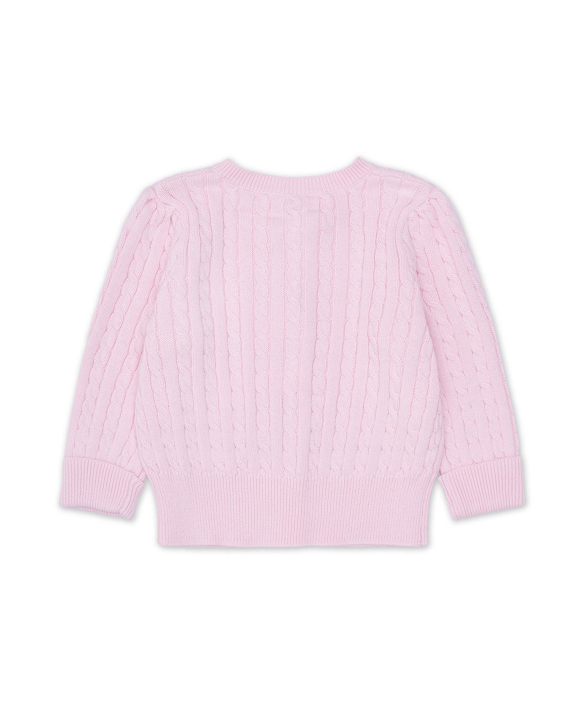 폴로 랄프 로렌 칠드런(POLO RALPH LAUREN CHILDREN) 미니 케이블 코튼 카디건-핑크