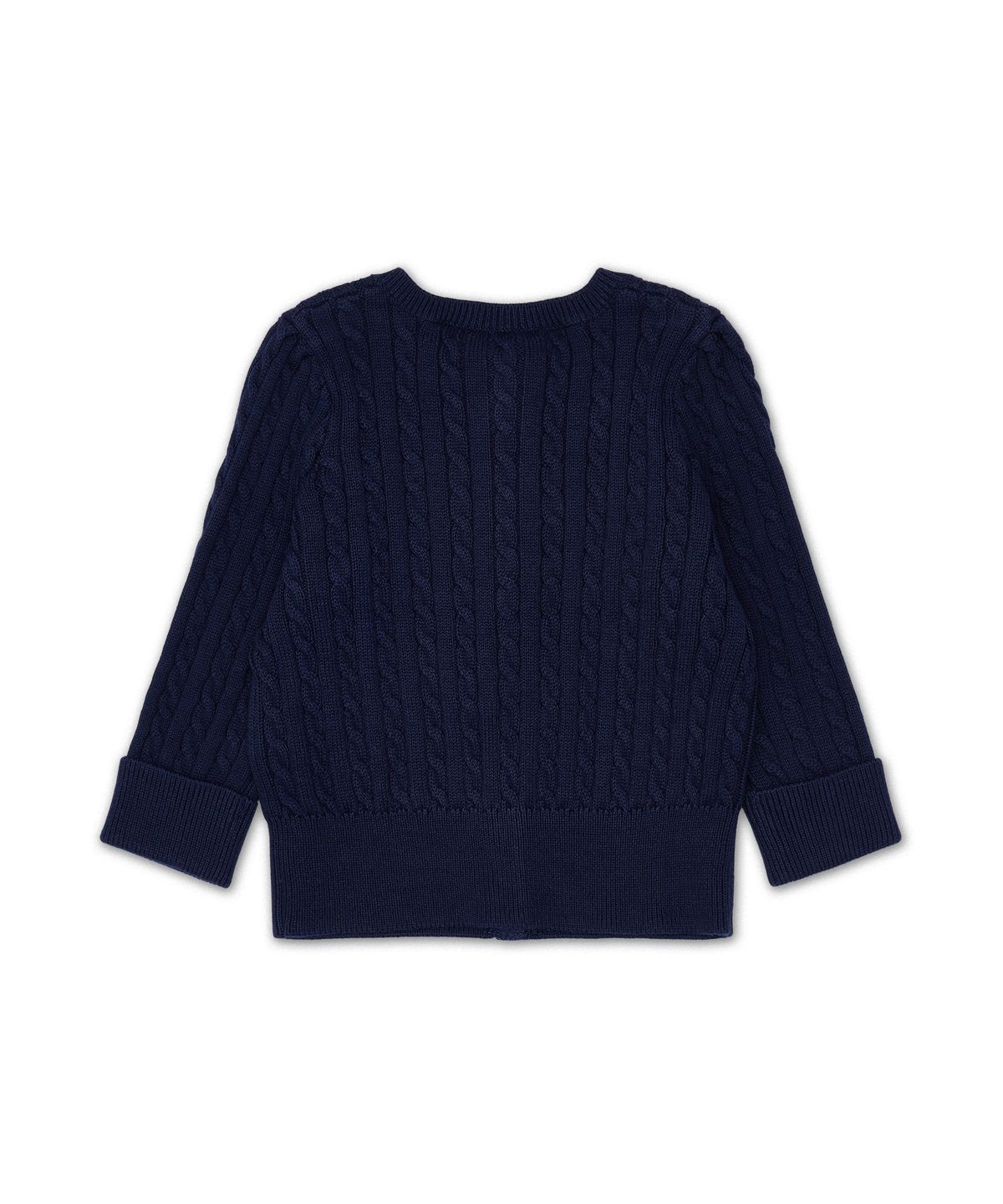 폴로 랄프 로렌 칠드런(POLO RALPH LAUREN CHILDREN) 미니 케이블 코튼 카디건-네이비