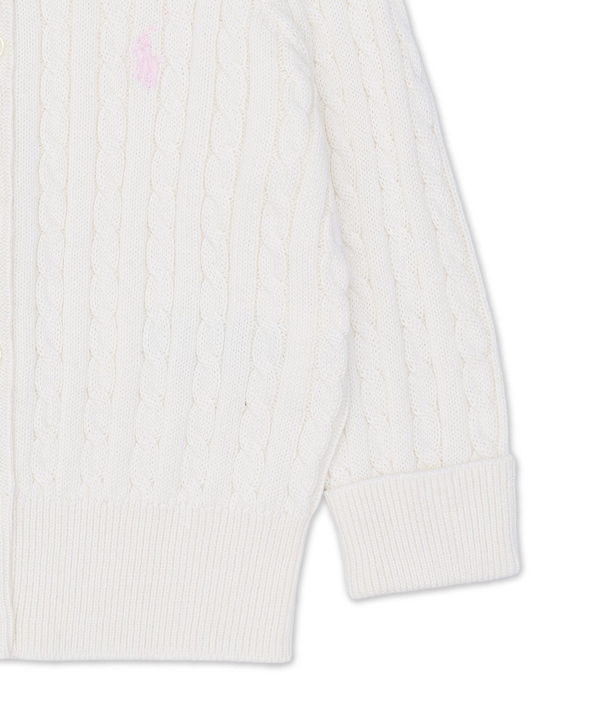 폴로 랄프 로렌 칠드런(POLO RALPH LAUREN CHILDREN) 미니 케이블 코튼 카디건-내추럴