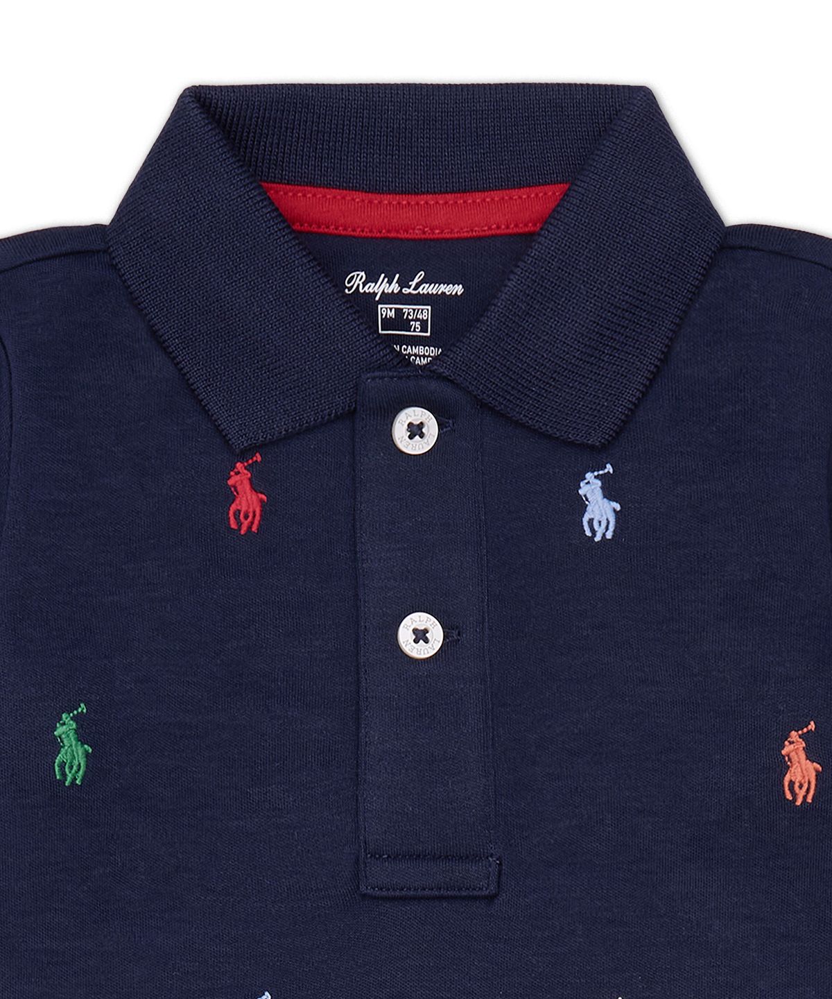 폴로 랄프 로렌 칠드런(POLO RALPH LAUREN CHILDREN) 코튼 인터록 커버올-네이비