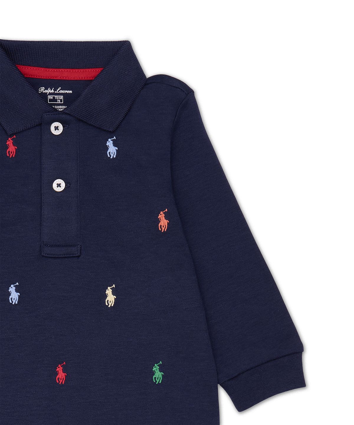 폴로 랄프 로렌 칠드런(POLO RALPH LAUREN CHILDREN) 코튼 인터록 커버올-네이비