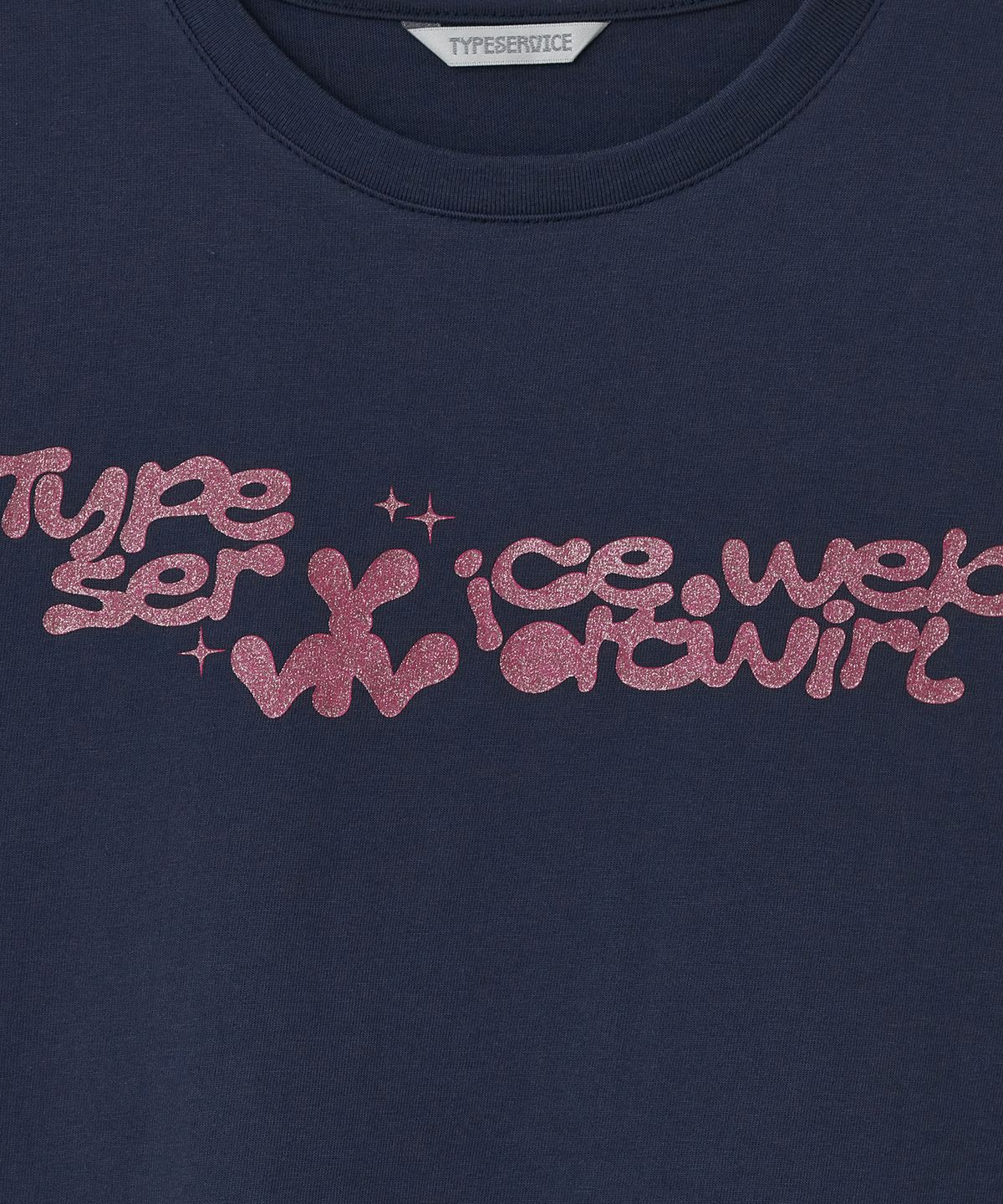타입서비스(TYPESERVICE) Vivid Twirl Glitter Top [Navy]