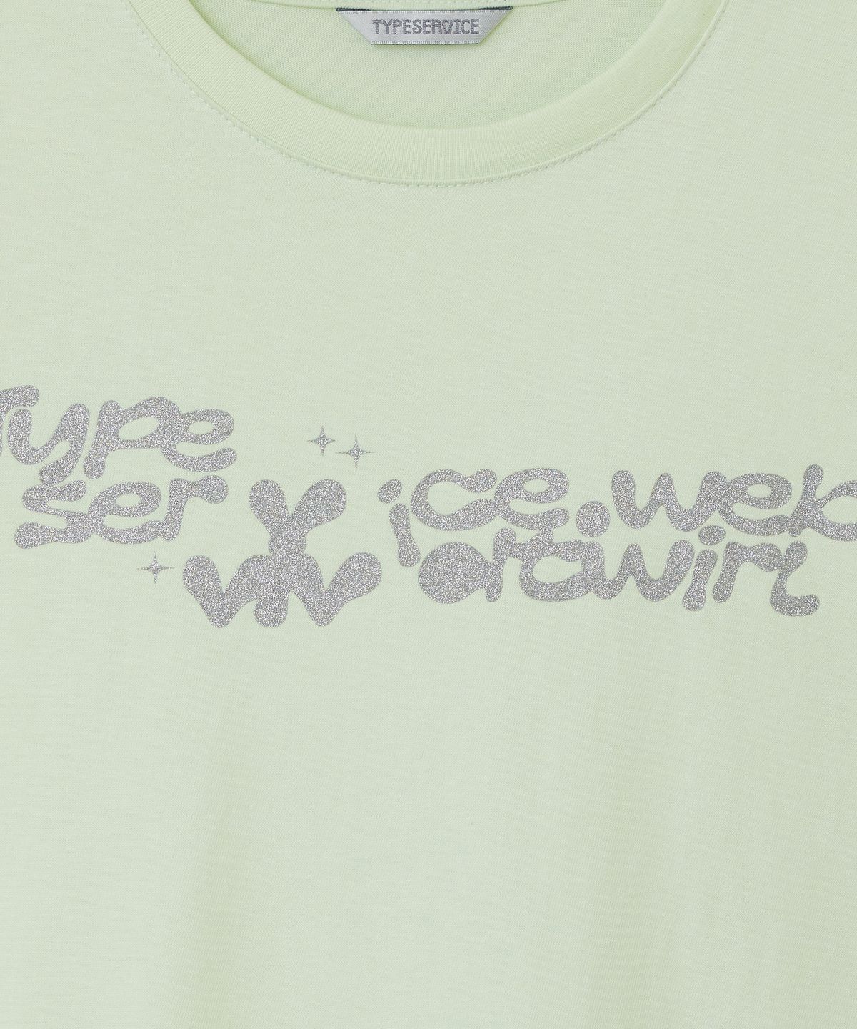 타입서비스(TYPESERVICE) Vivid Twirl Glitter Top [Lime]