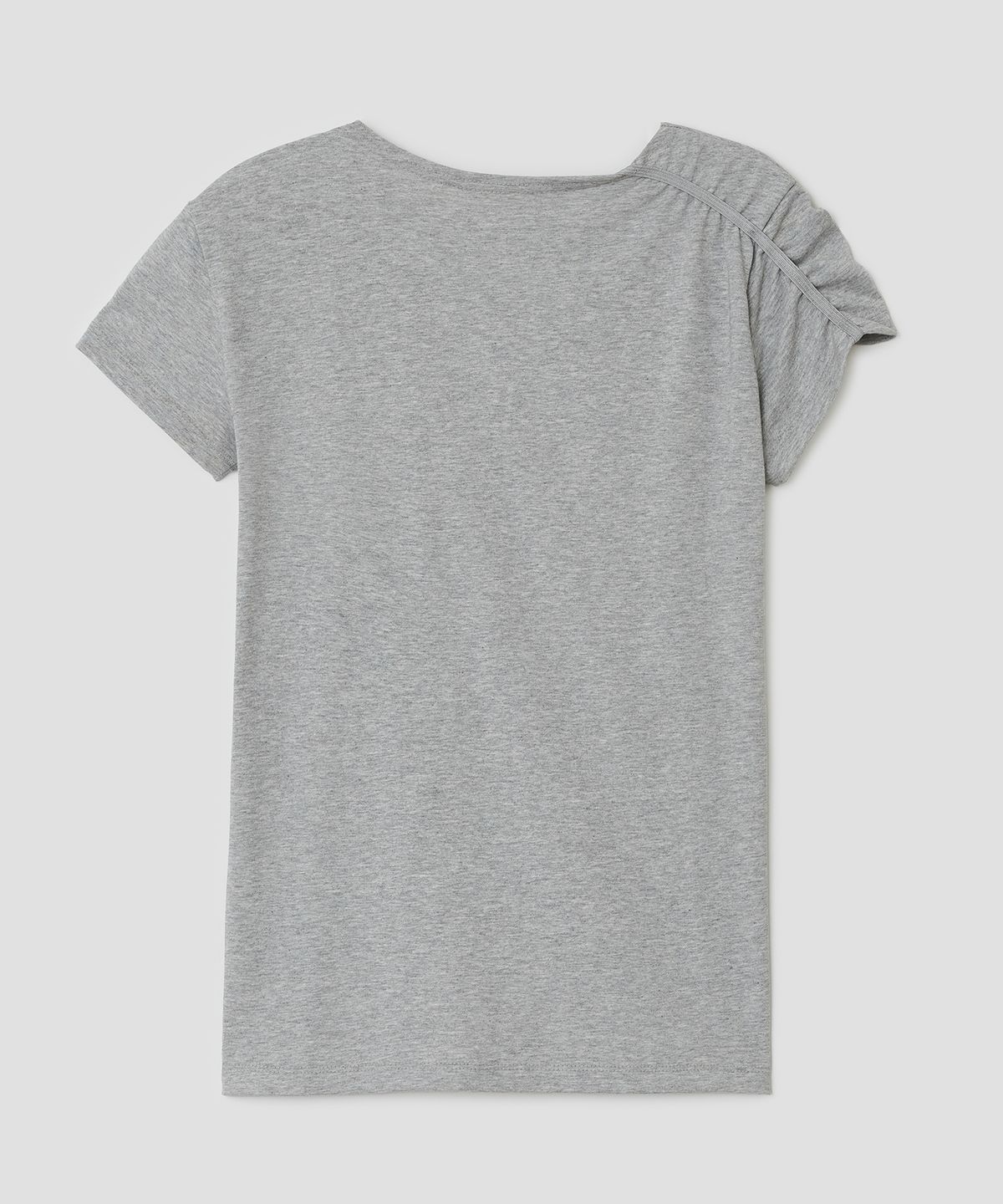 타입서비스(TYPESERVICE) Star Shirred Jersey Top [Gray]