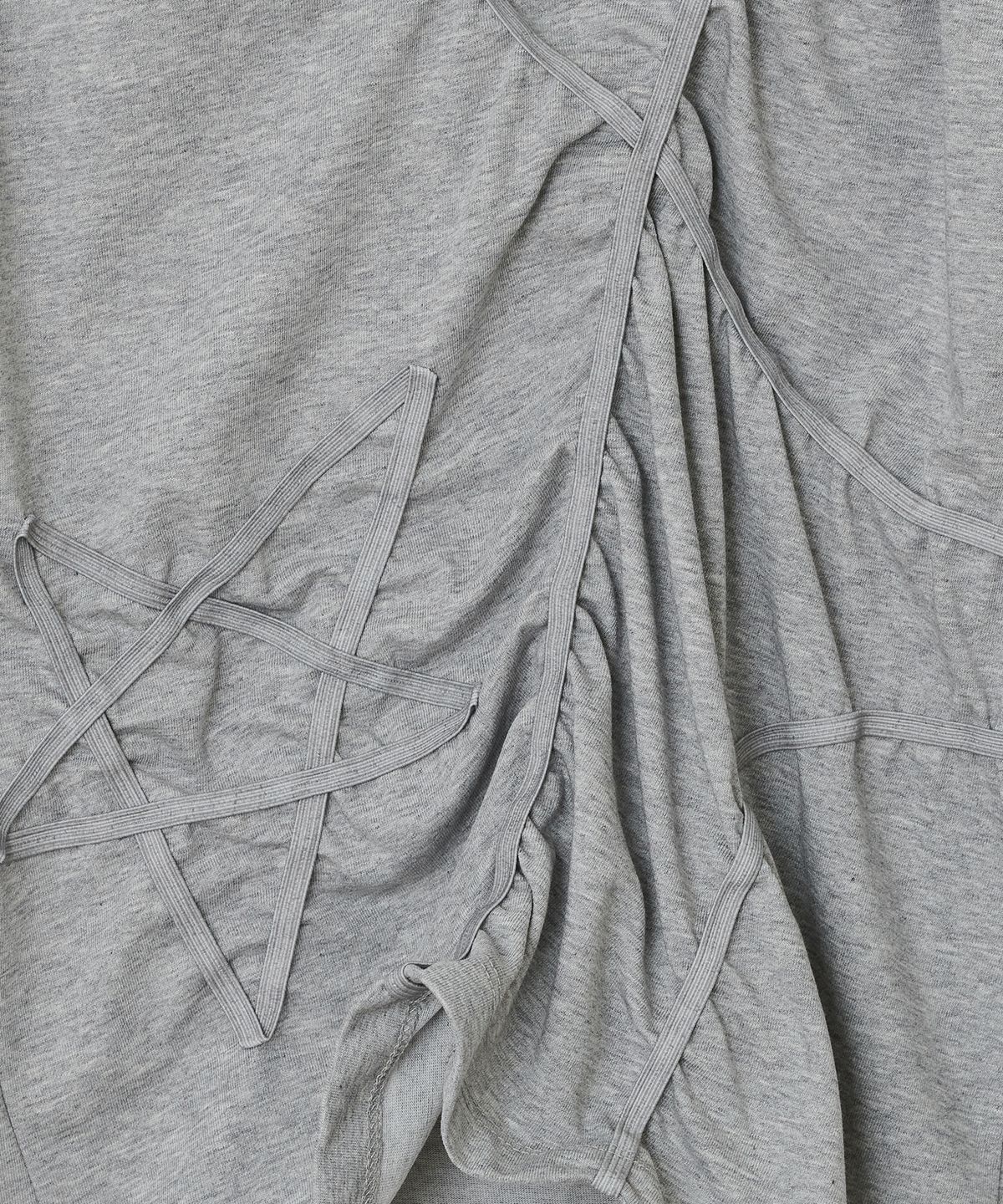 타입서비스(TYPESERVICE) Star Shirred Jersey Top [Gray]