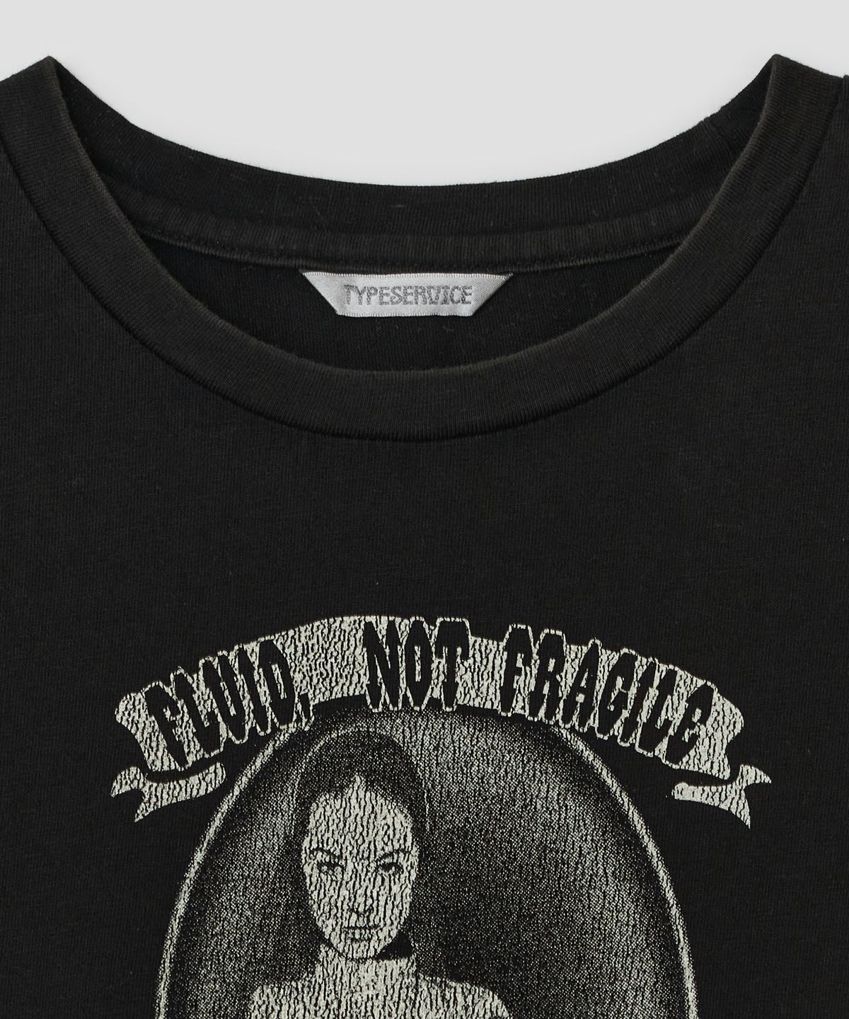 타입서비스(TYPESERVICE) Washed Not Fragile Top [Black]