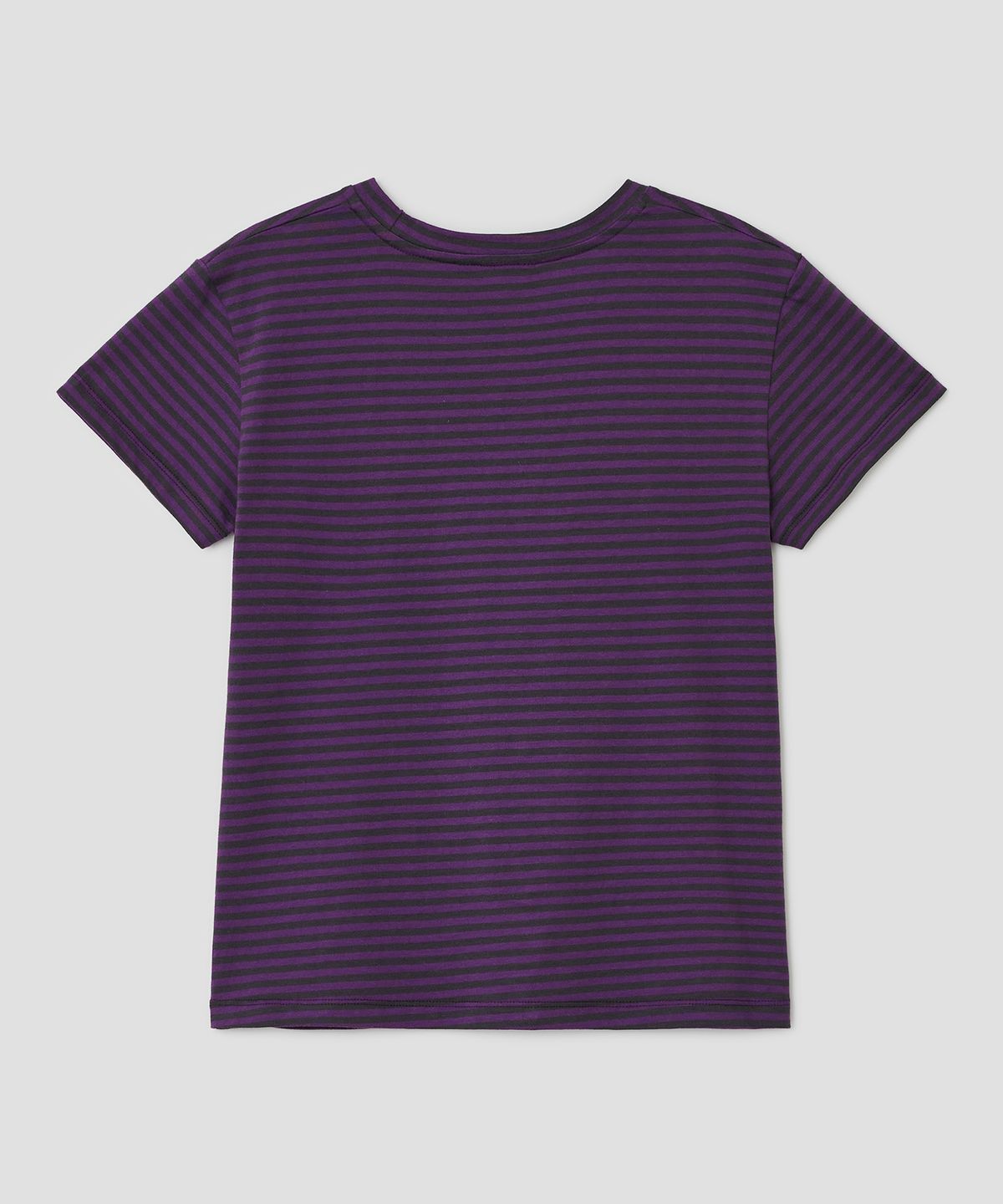 타입서비스(TYPESERVICE) Cry Eyes Stripe Short Sleeve Top [Purple]