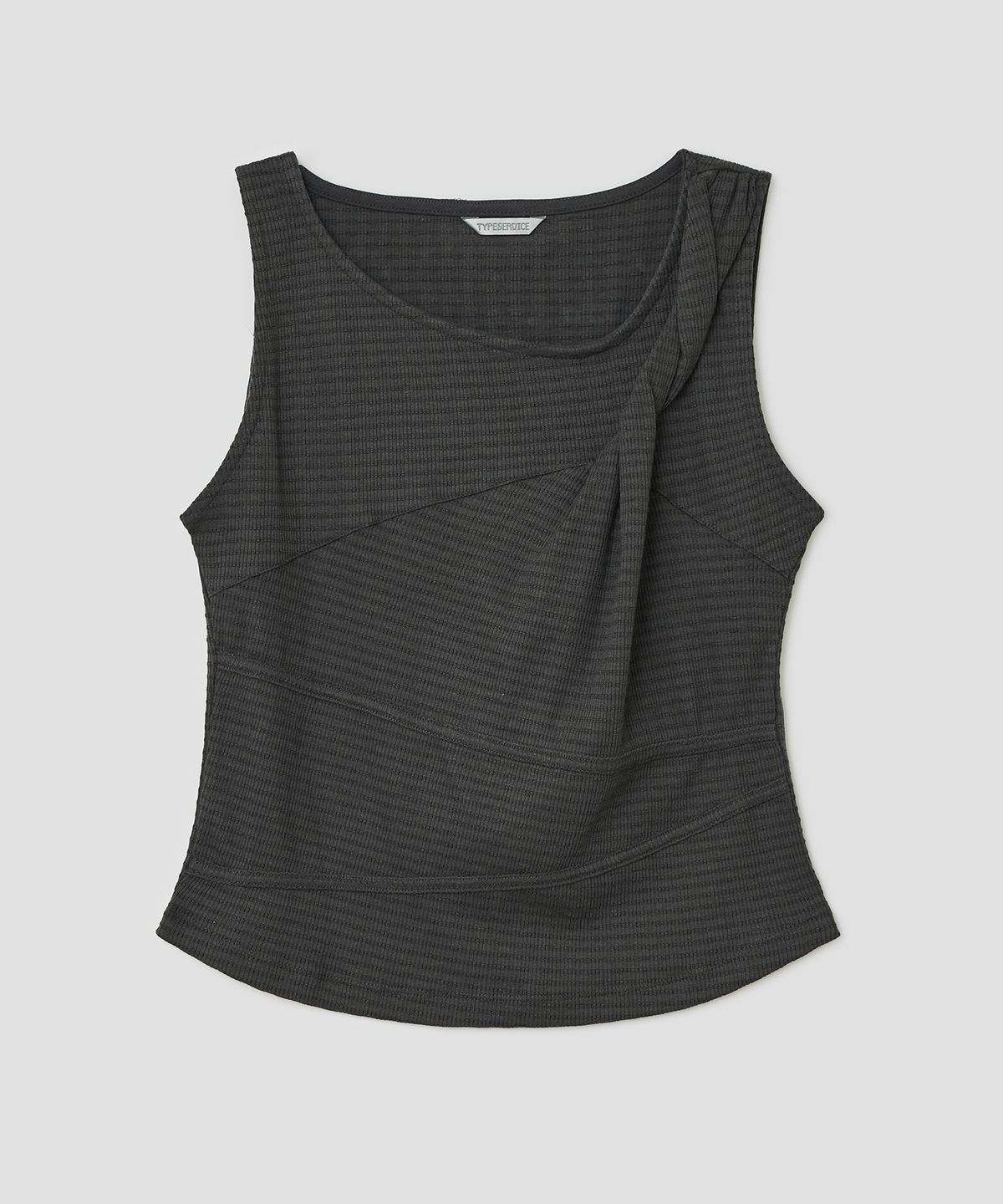 타입서비스(TYPESERVICE) Asymmetric Twist Top [Charcoal]