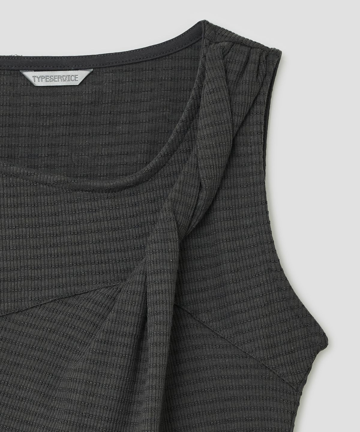 타입서비스(TYPESERVICE) Asymmetric Twist Top [Charcoal]