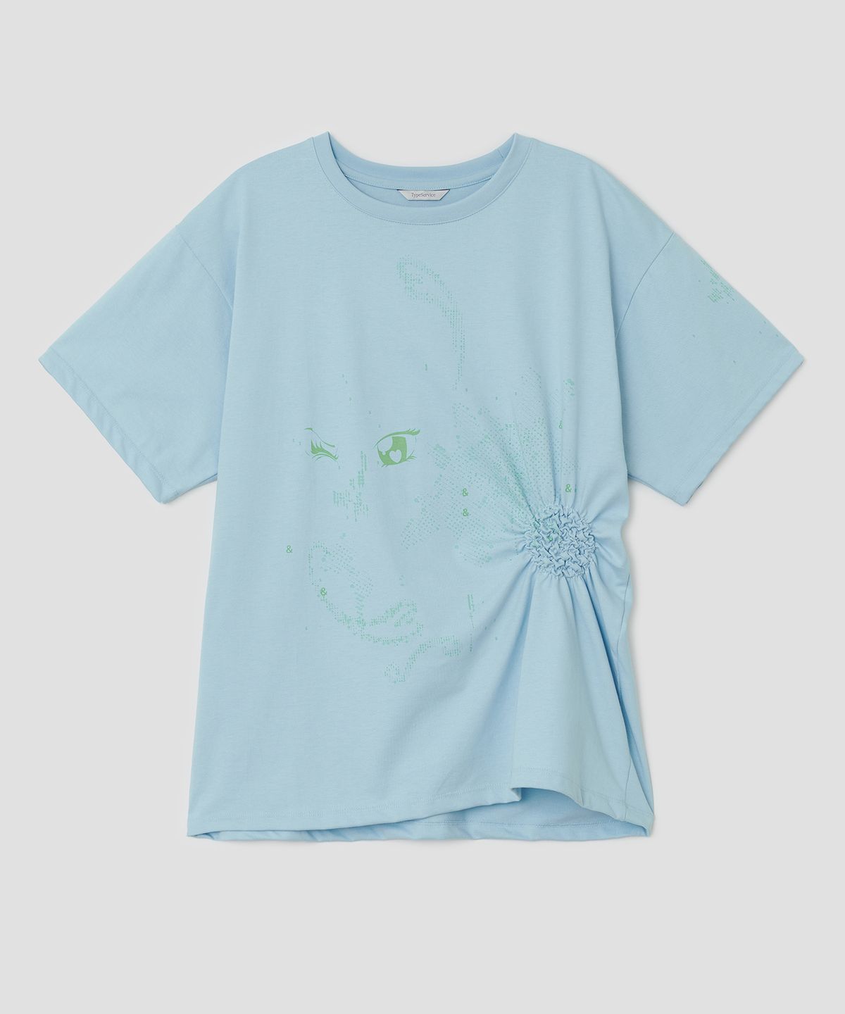 타입서비스(TYPESERVICE) Scattered Ruched Top [Blue]